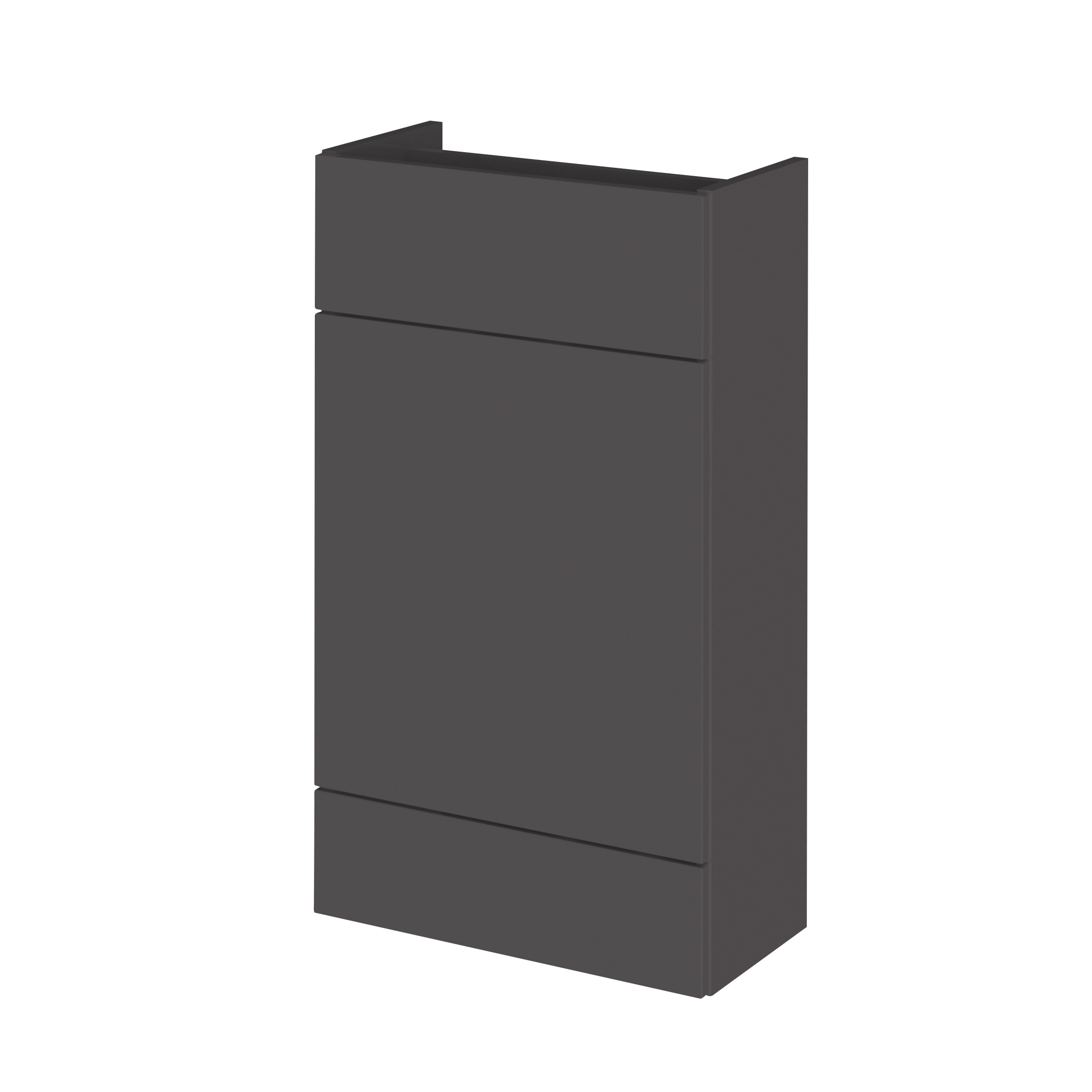 Hudson Reed Fusion Gloss Grey 500mm WC Unit Compact OFF945