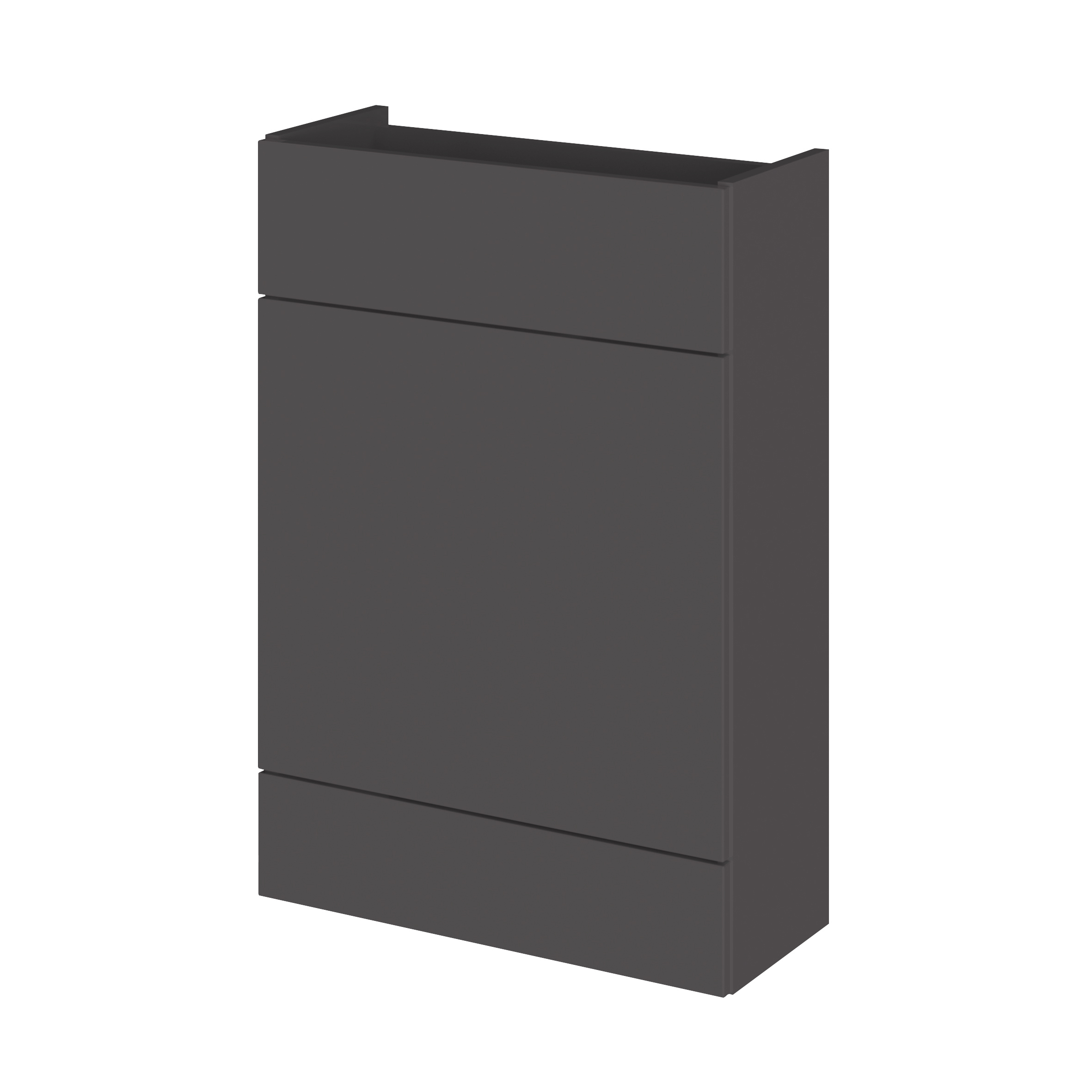 Hudson Reed Fusion Gloss Grey 600mm WC Unit Compact OFF947