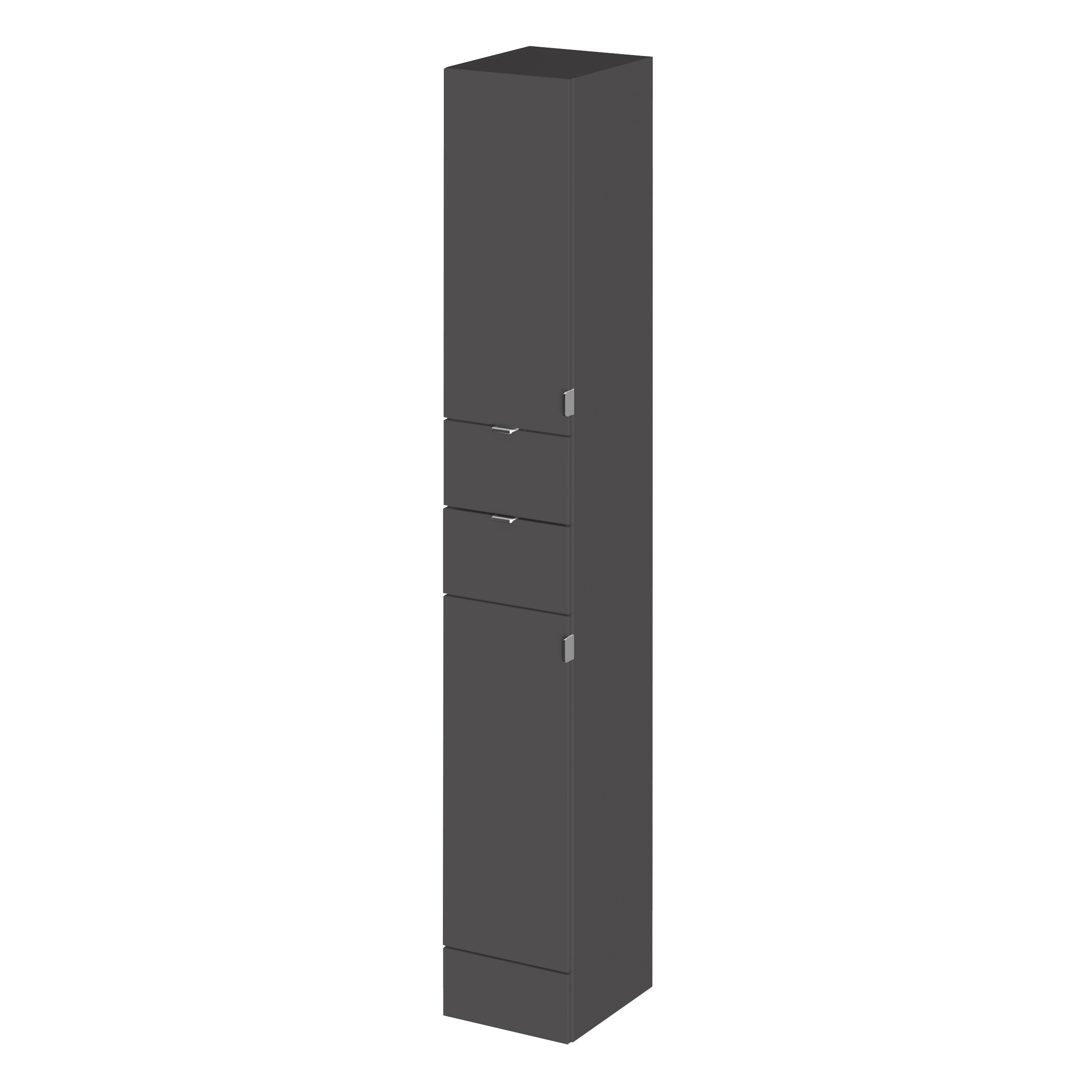 Hudson Reed Fusion Gloss Grey 300mm Tall Unit OFF962