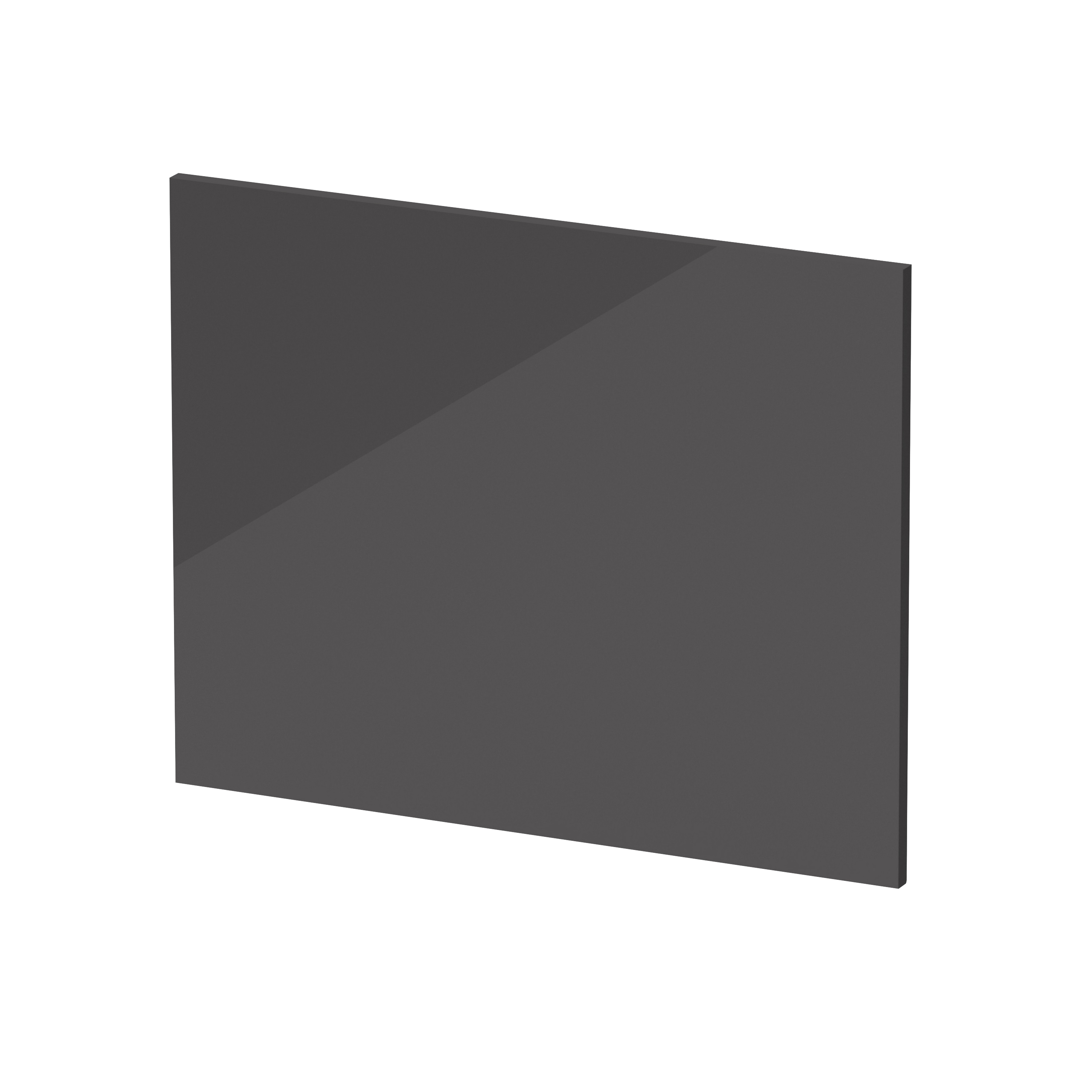 Hudson Reed Nuie Fusion Gloss Grey Square Shower Bath End Panel OFF979
