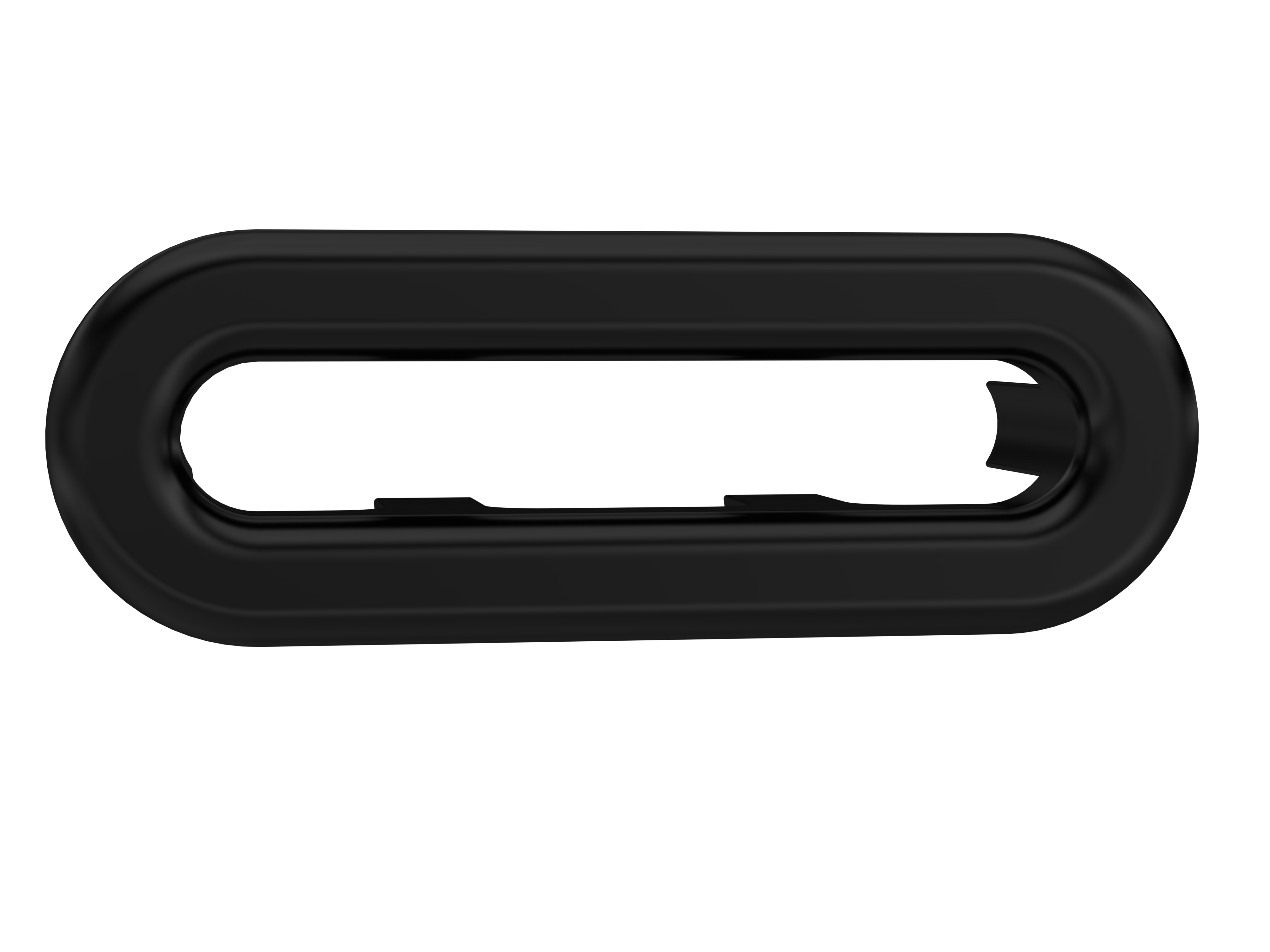 Hudson Reed Nuie Black Oval Matt Overflow Cover OVFL02U