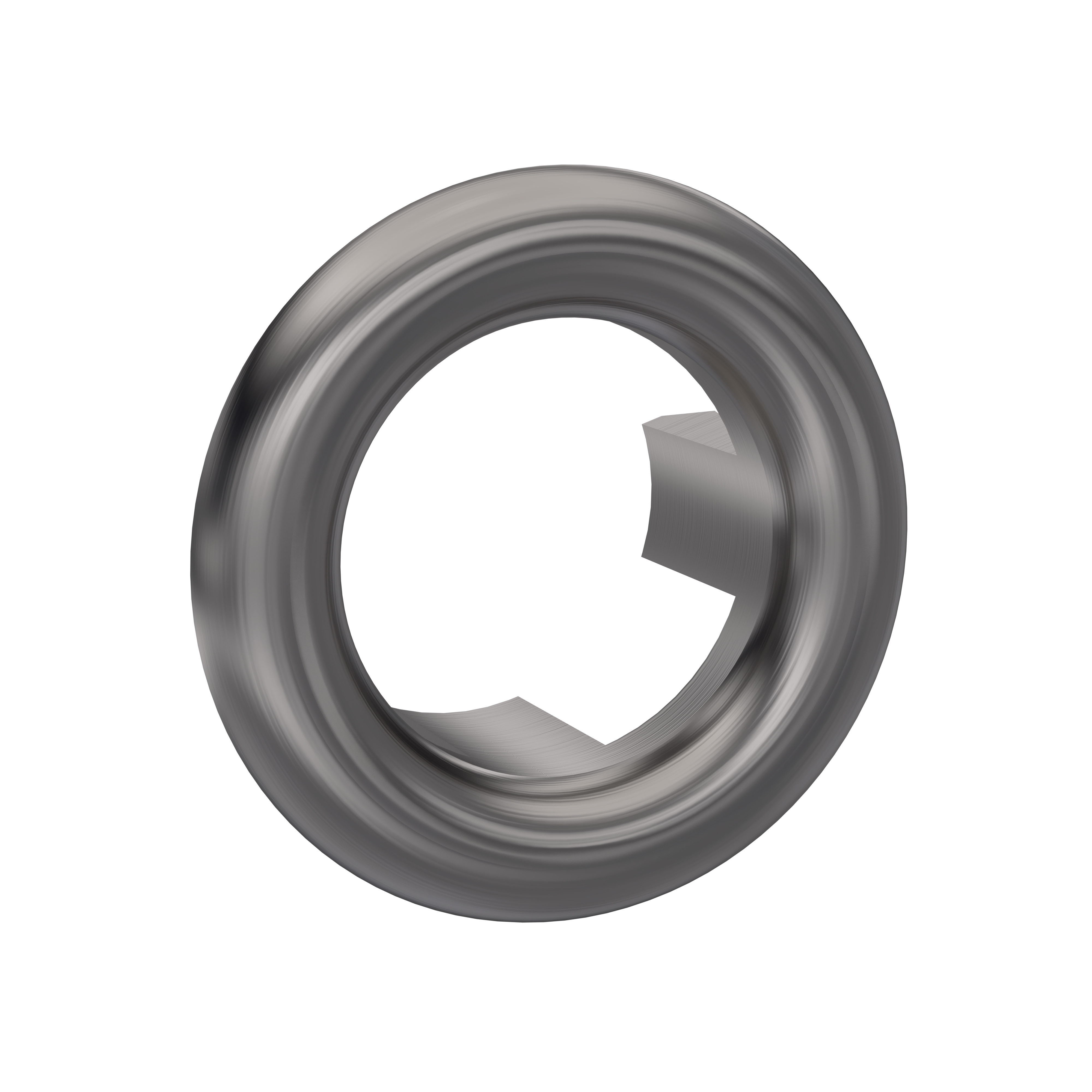 Nuie Brushed Pewter Round Overflow Cover OVFL07