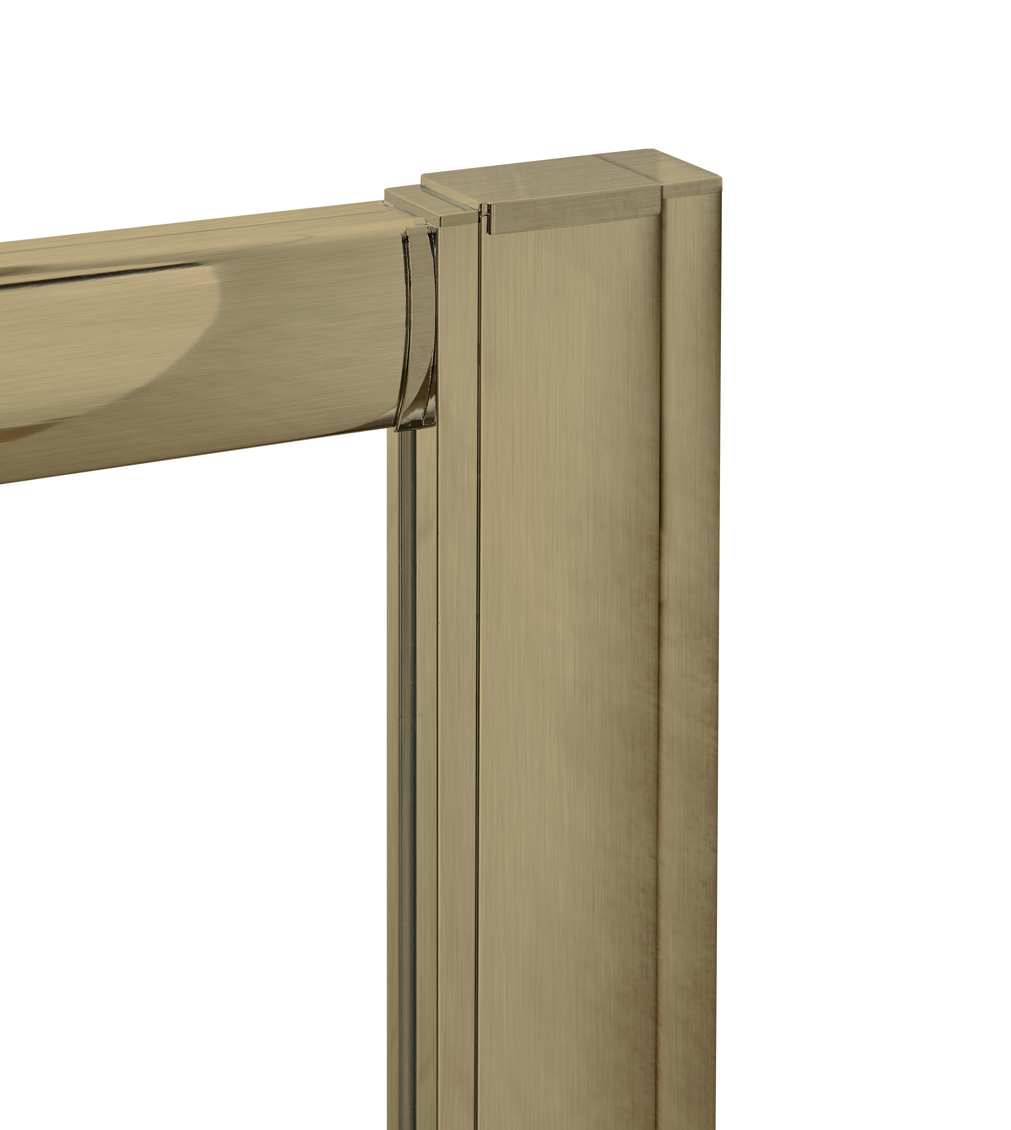 Nuie Rene Brushed Brass 1900mm Profile Extension Kit for Enclosures PEKSQ190BB