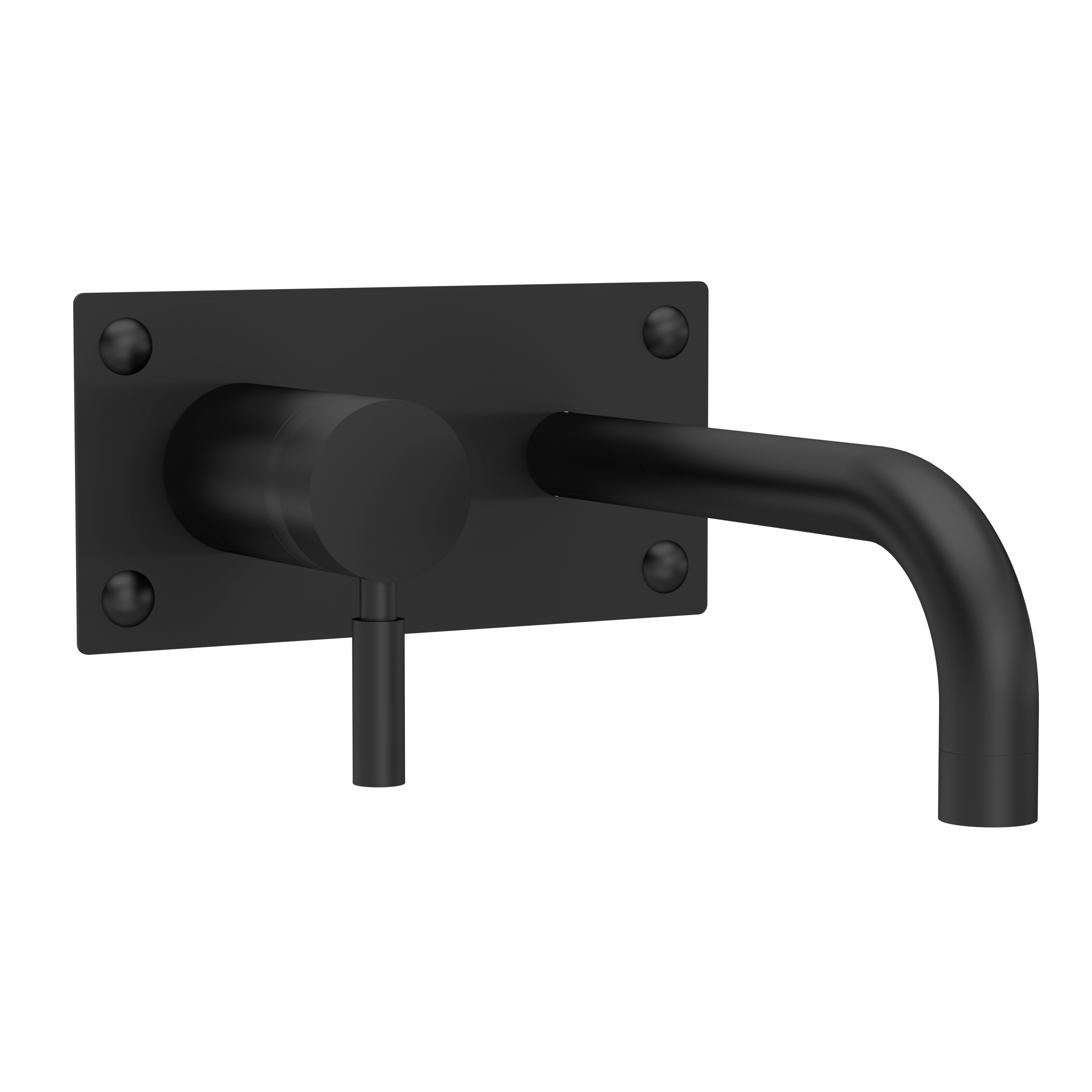 Hudson Reed Tec Single Lever Matt Black Wall Mounted Basin Bath Filler PK428