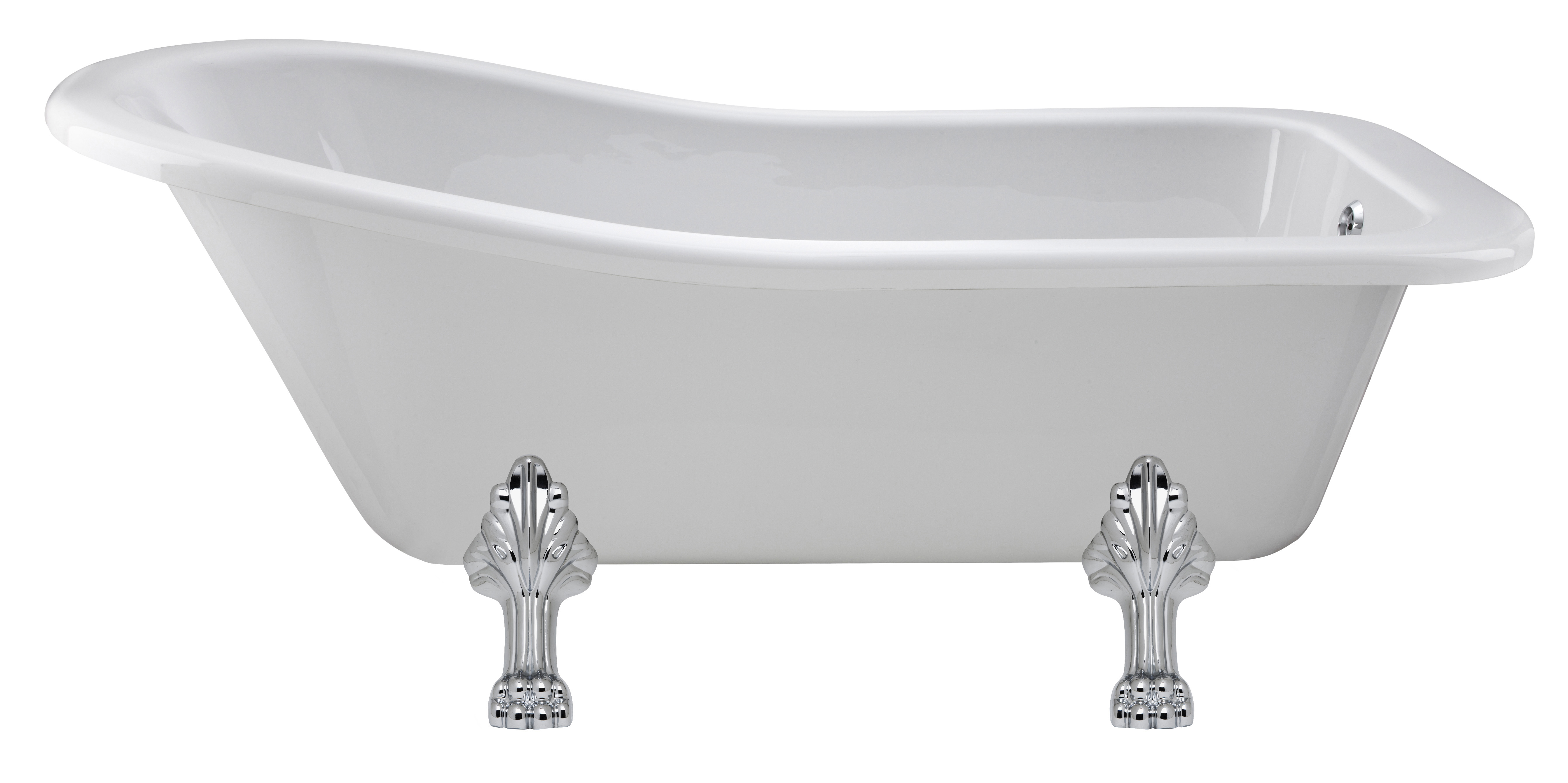 Hudson Reed Brockley White Freestanding Bath with Pride Leg Set 1500mm RL1490C2