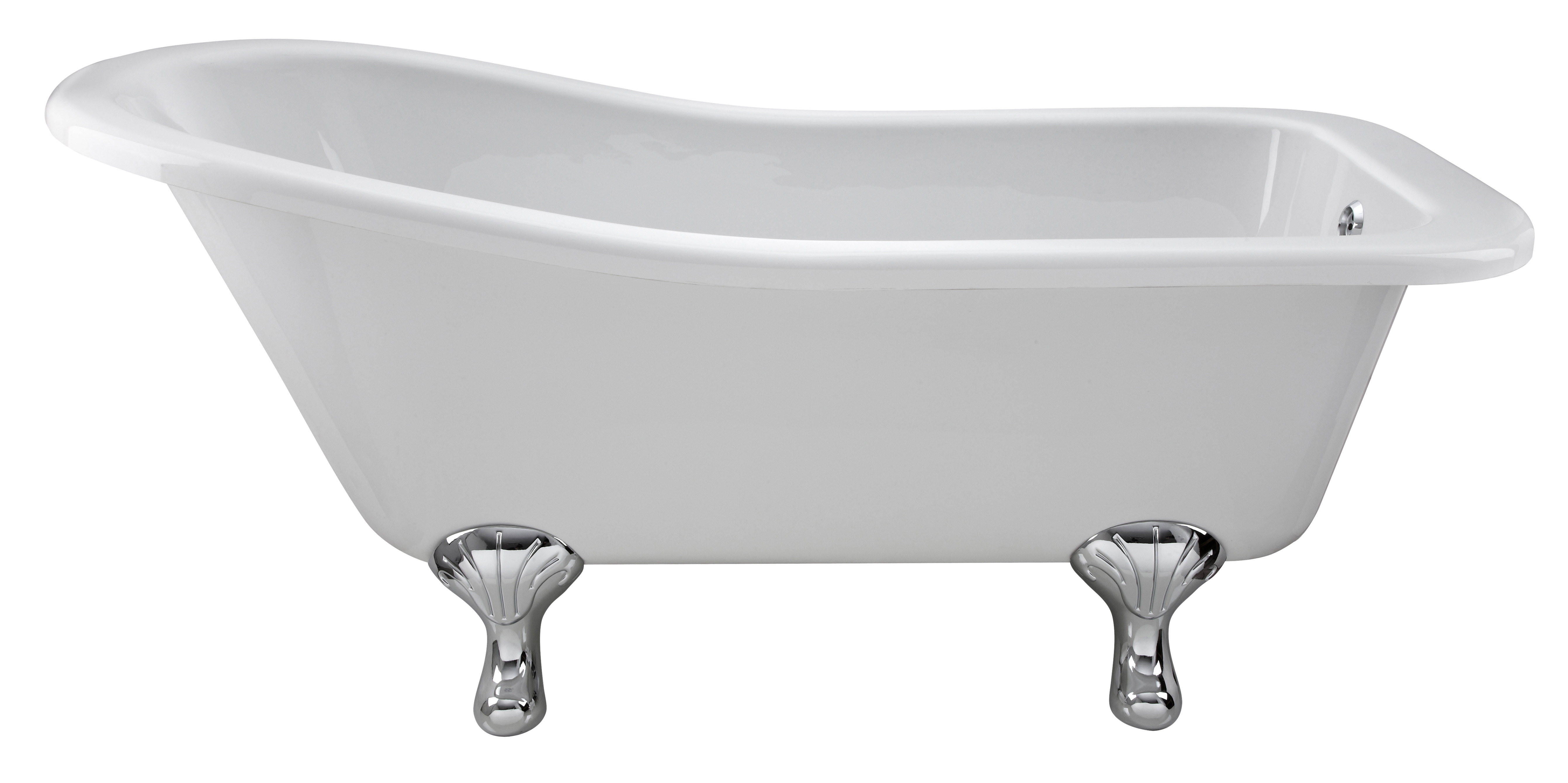 Hudson Reed Brockley White Freestanding Bath with Corbel Leg Set 1500mm RL1490T