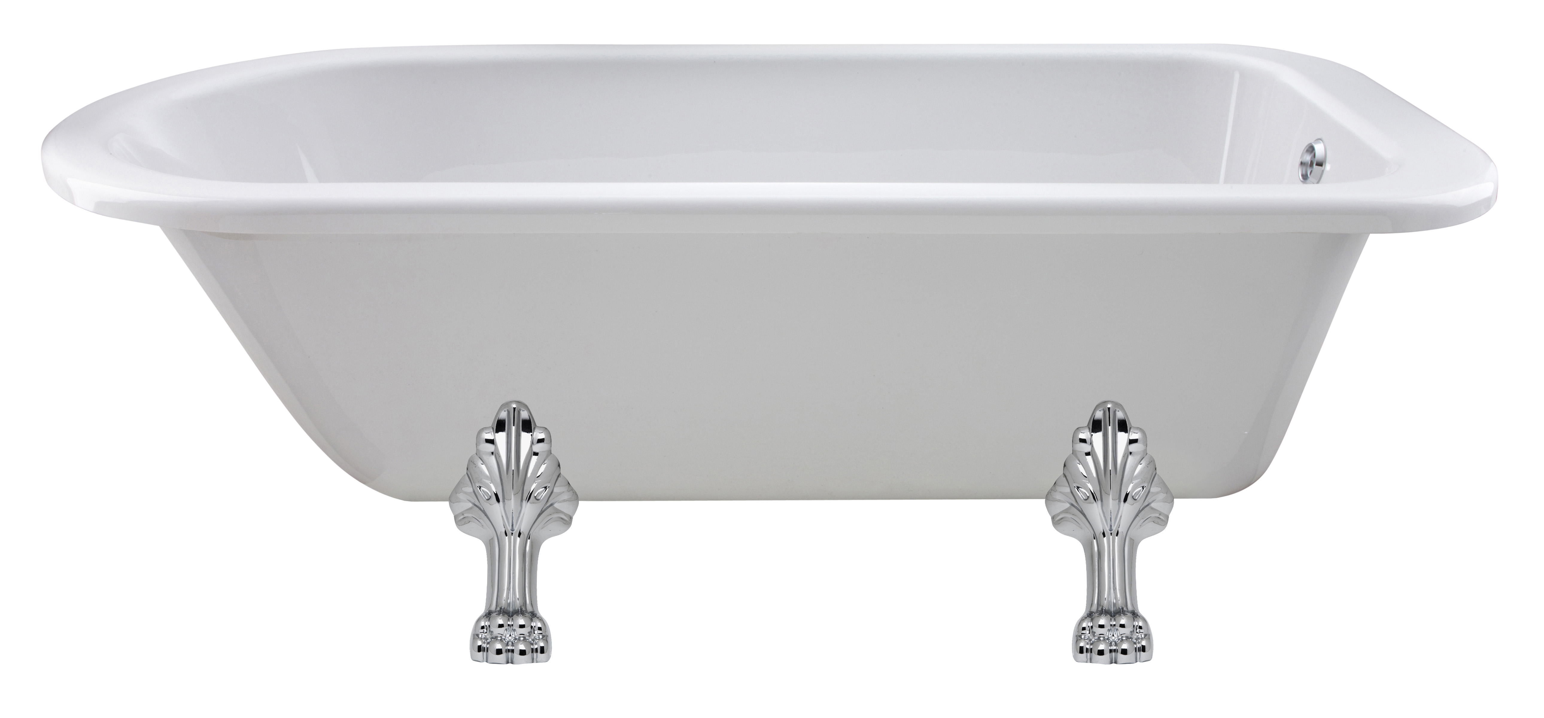 Hudson Reed Barnsbury White Freestanding Bath with Pride Leg Set 1700mm RL1707C2