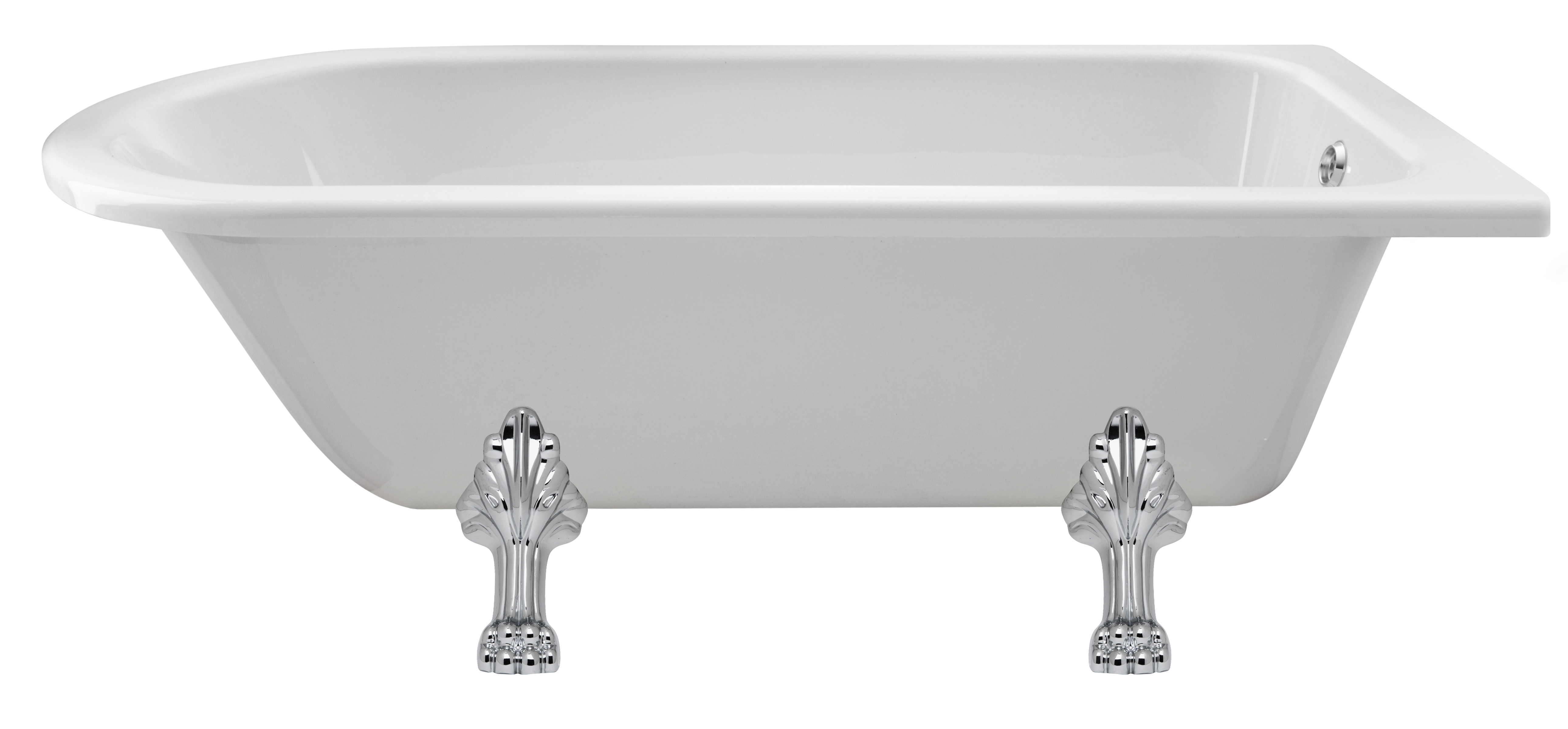 Hudson Reed Winterburn White Freestanding Shower Bath with Pride Leg Set 1700mm RLF1700C2