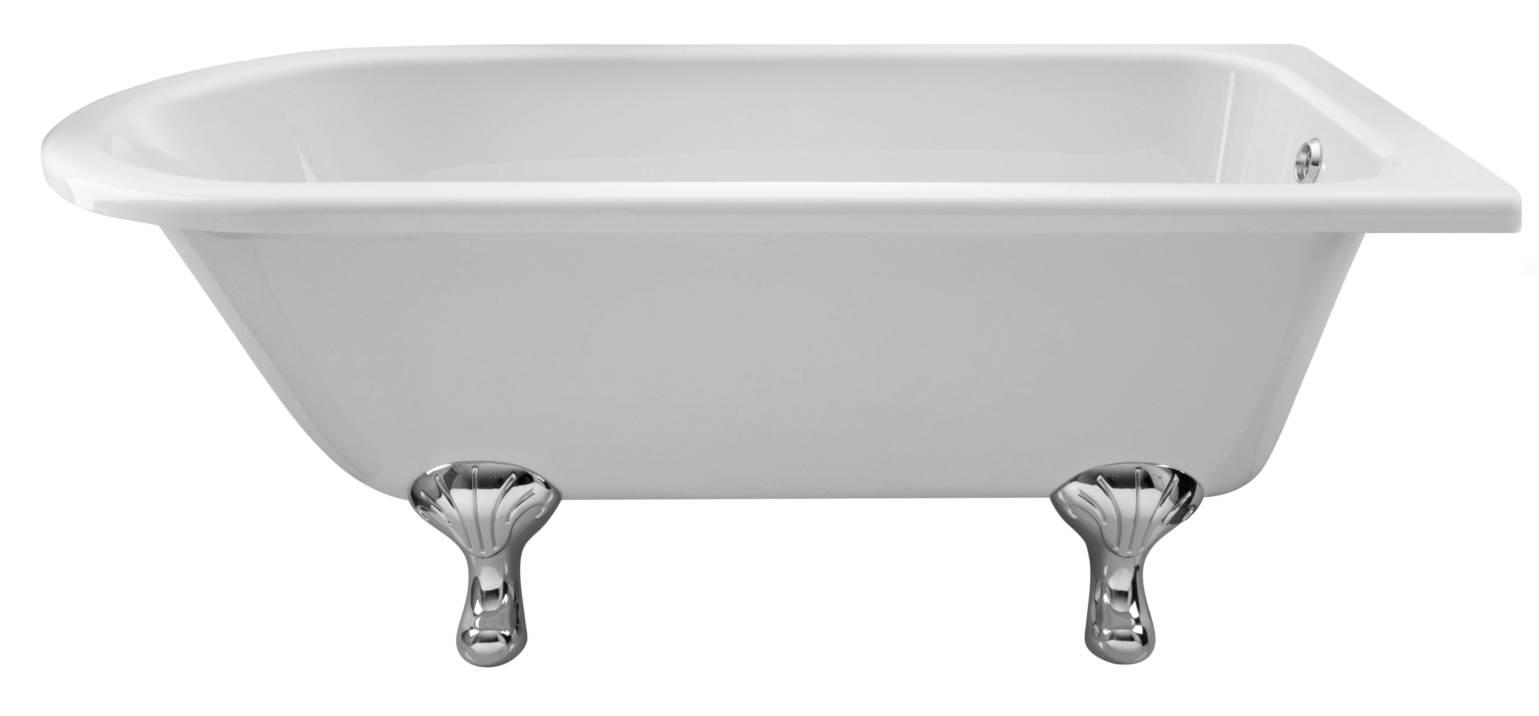 Hudson Reed Winterburn White Freestanding Shower Bath with Corbel Leg Set 1700mm RLF1700T