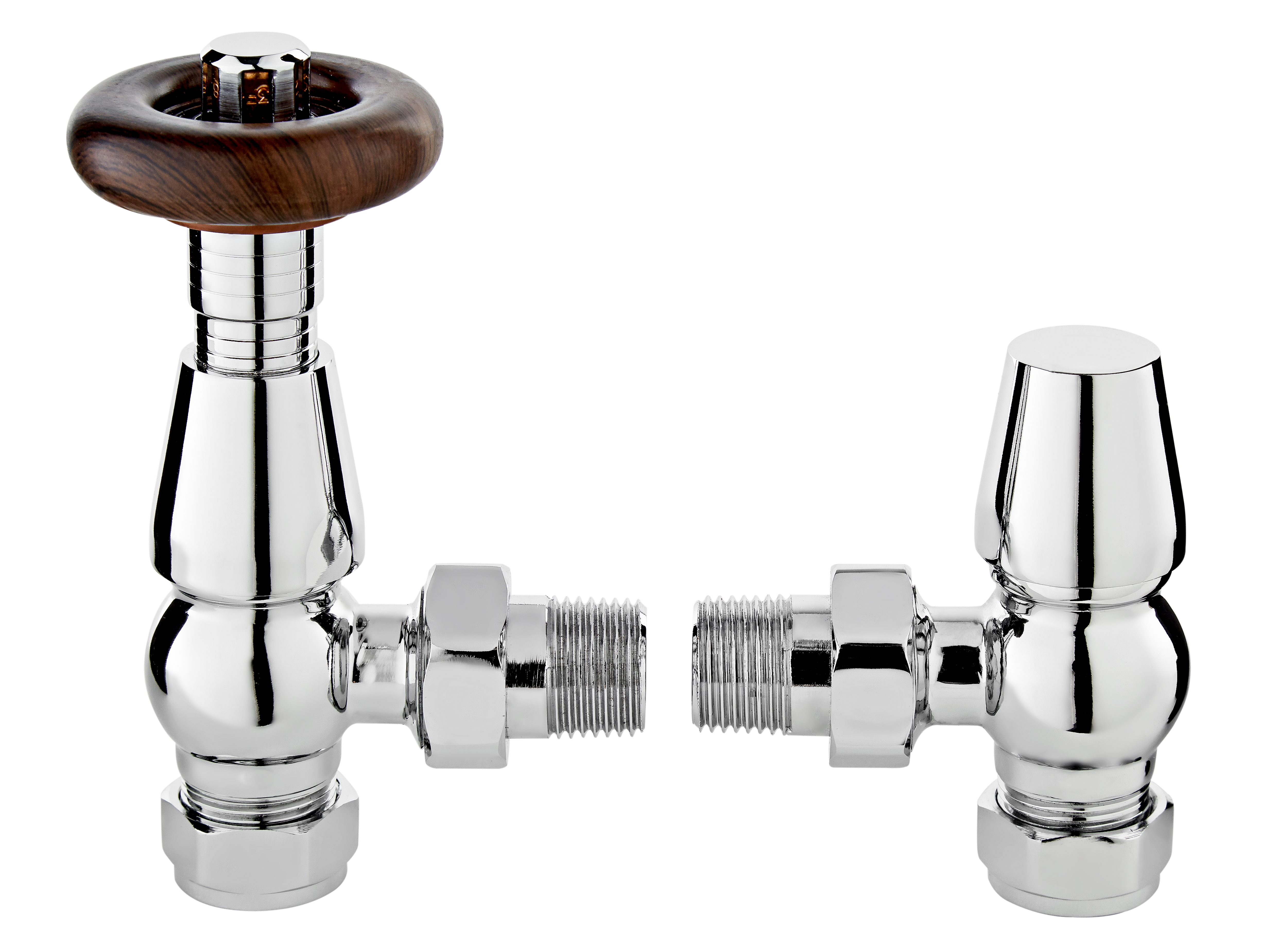 Hudson Reed Nuie Radiator Valves Chrome Camden Angled Thermostatic Valve RV202