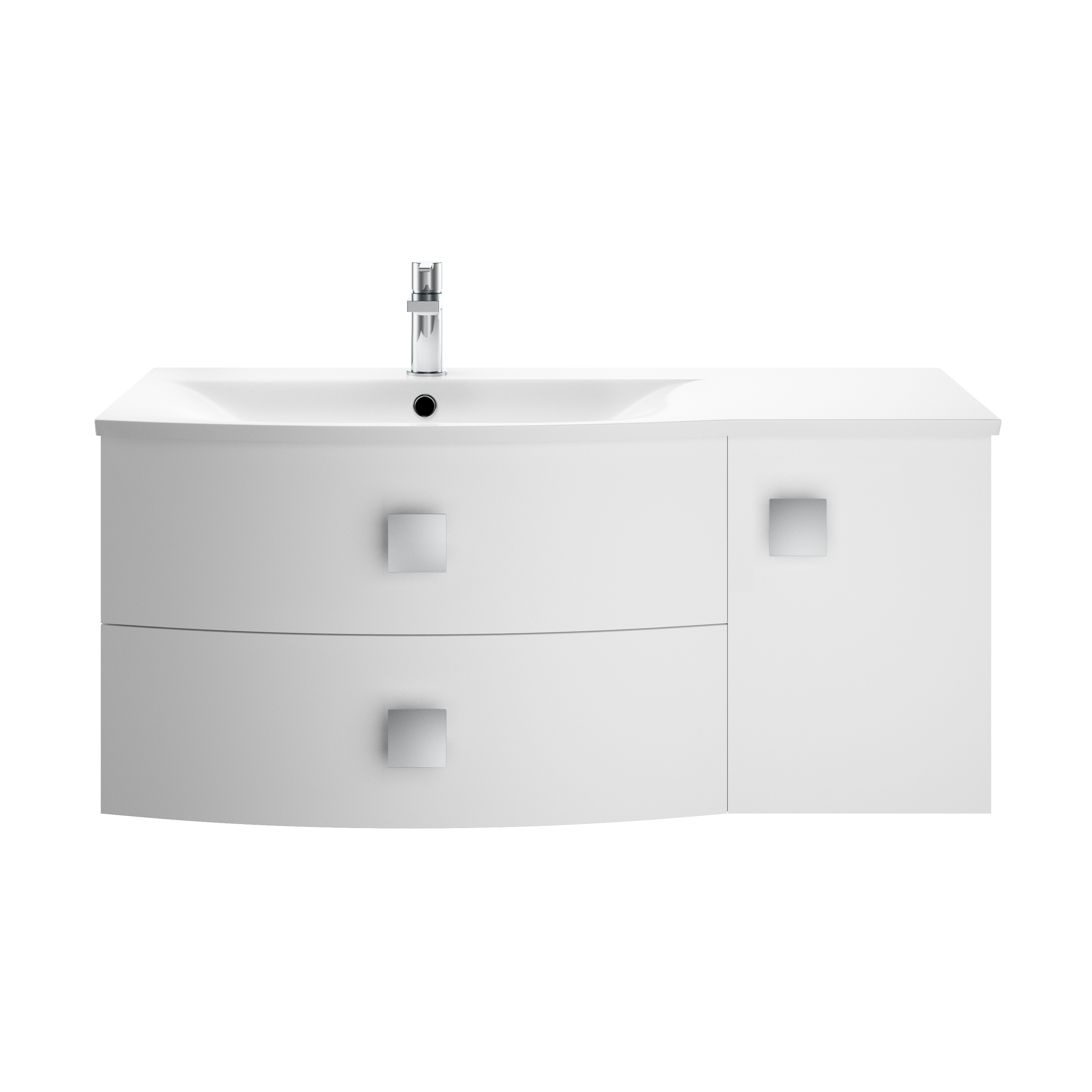 Hudson Reed Sarenna Moon White 1000mm Vanity Unit and Basin Left Hand SAR102L