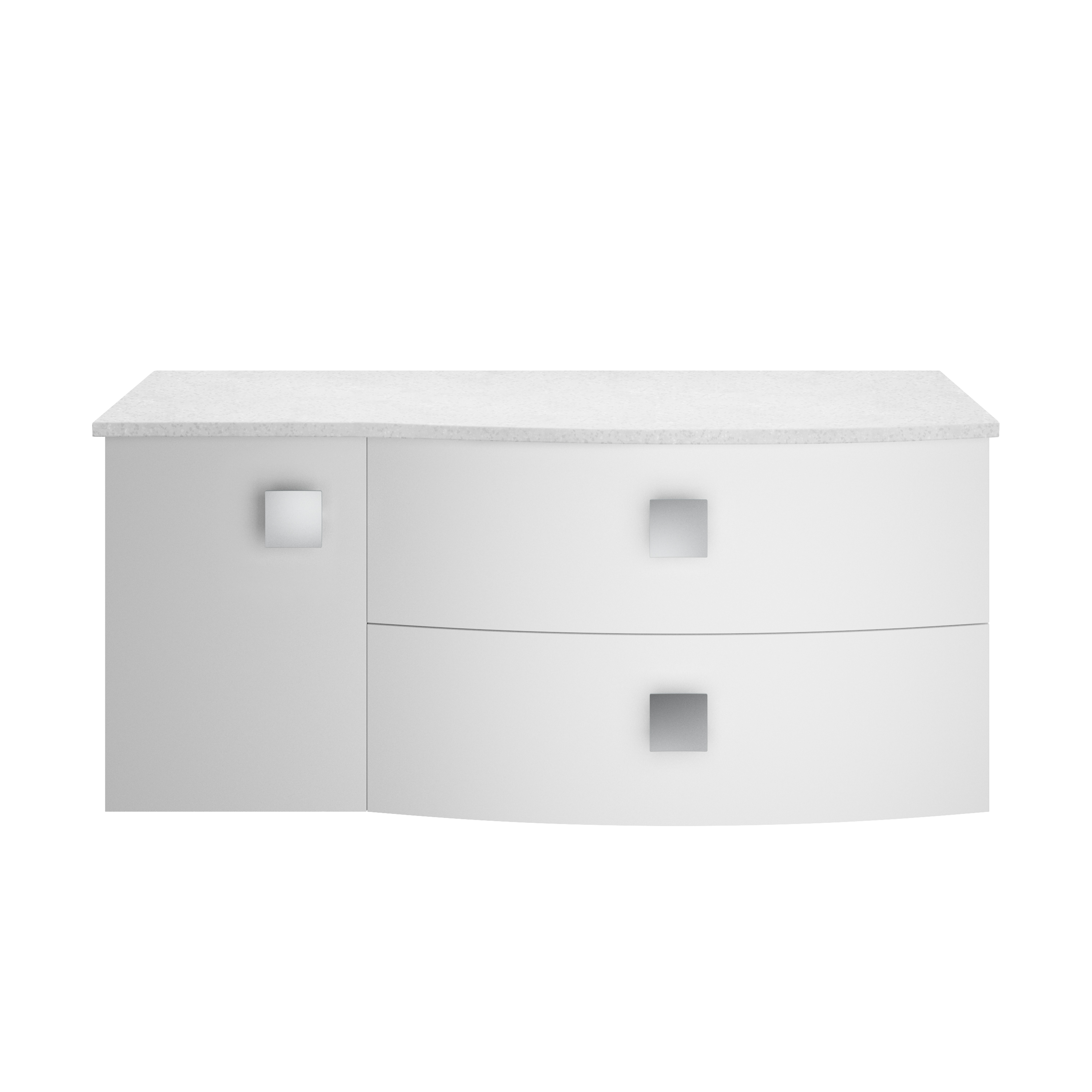 Hudson Reed Sarenna Moon White 1000mm Right Hand Vanity Unit with Marble Top SAR103R