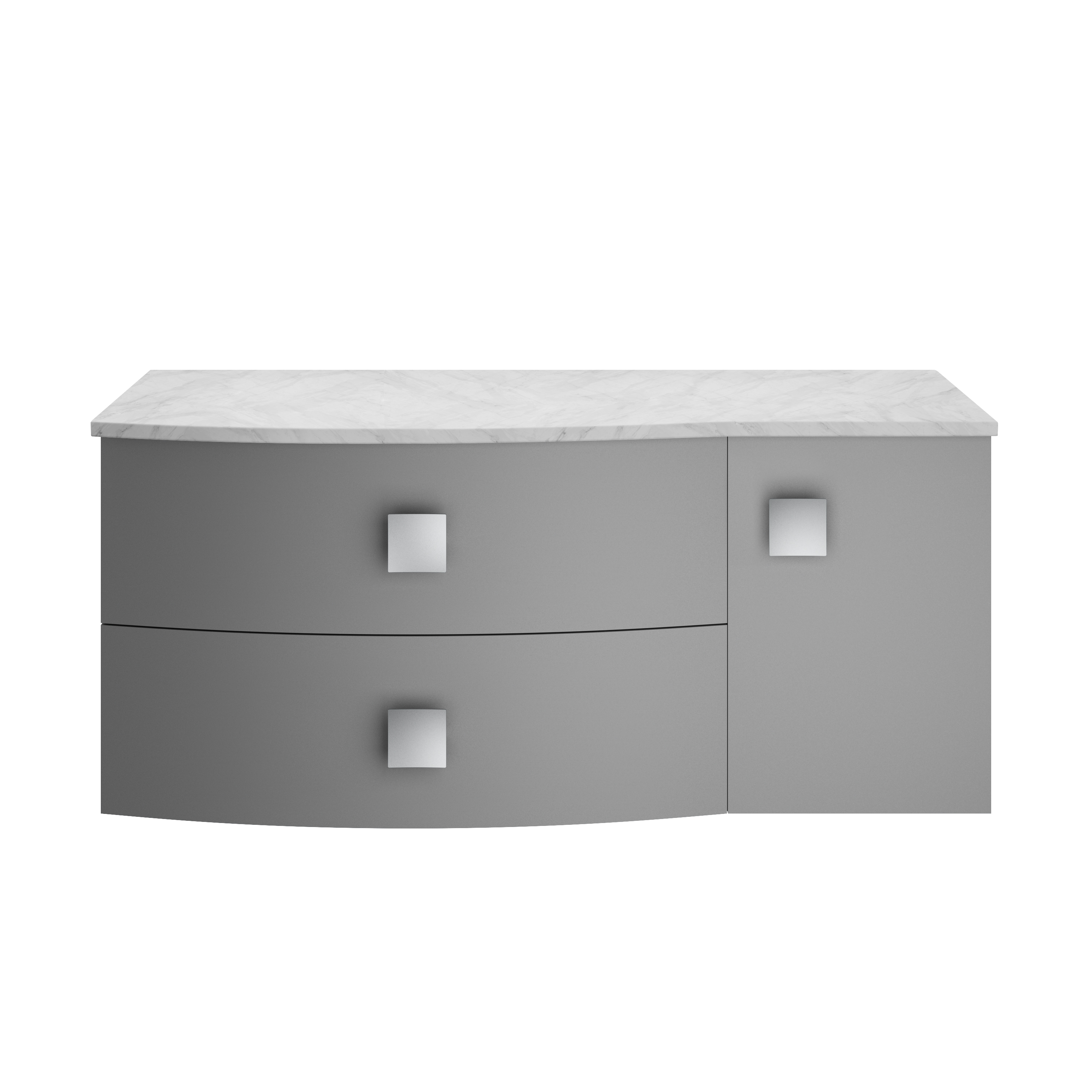 Hudson Reed Sarenna Dove Grey 1000mm Left Hand Vanity Unit with Marble Top SAR205L