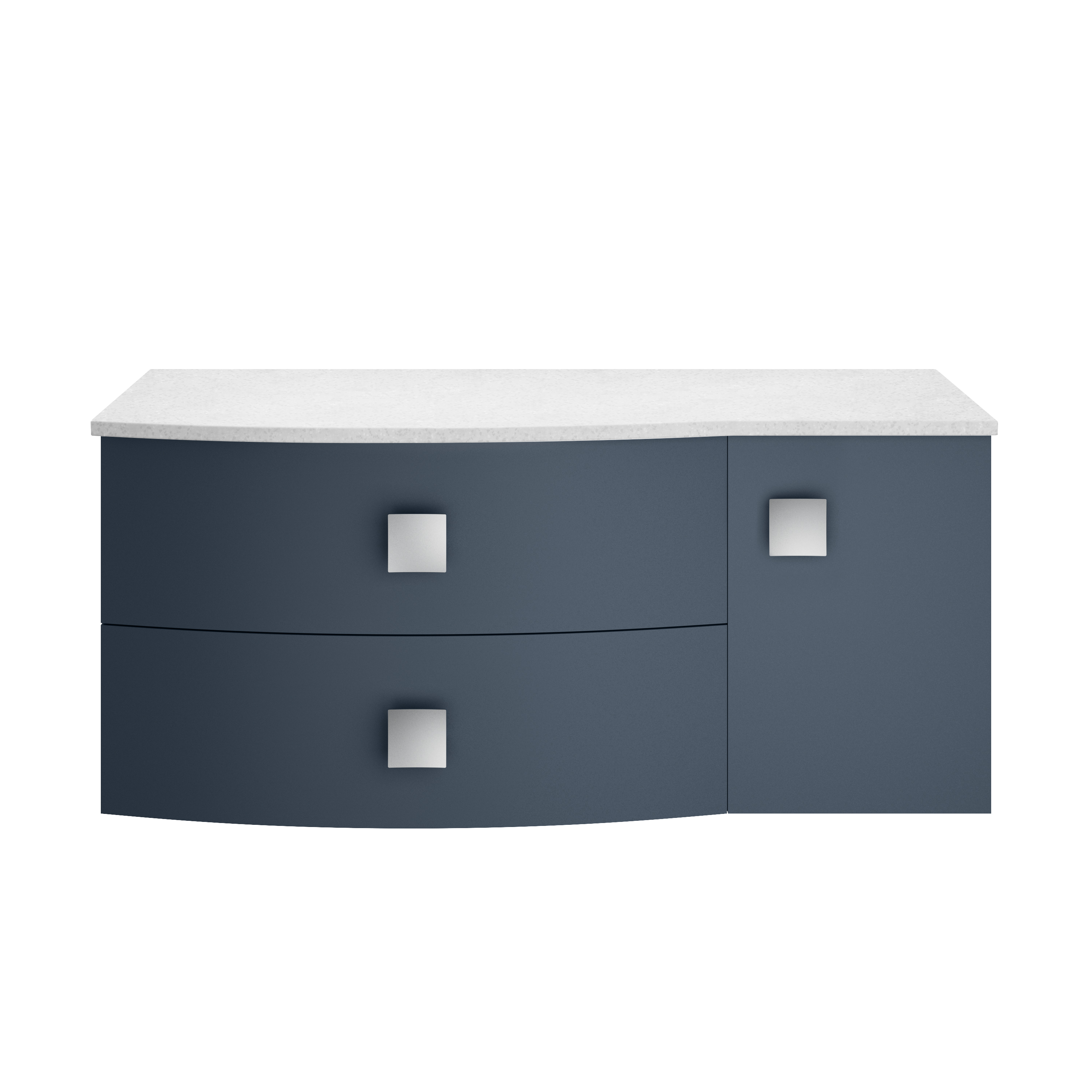 Hudson Reed Sarenna Mineral Blue 1000mm Left Hand Vanity Unit with Marble Top SAR303L