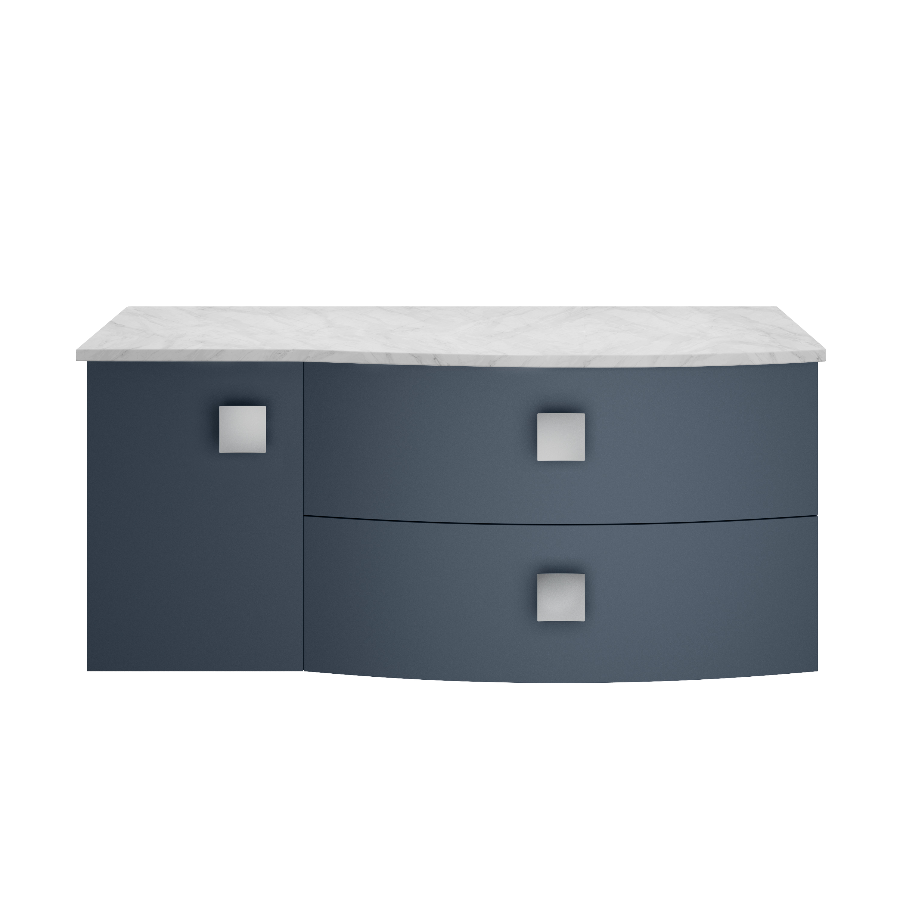 Hudson Reed Sarenna Mineral Blue 1000mm Right Hand Vanity Unit with Marble Top SAR305R