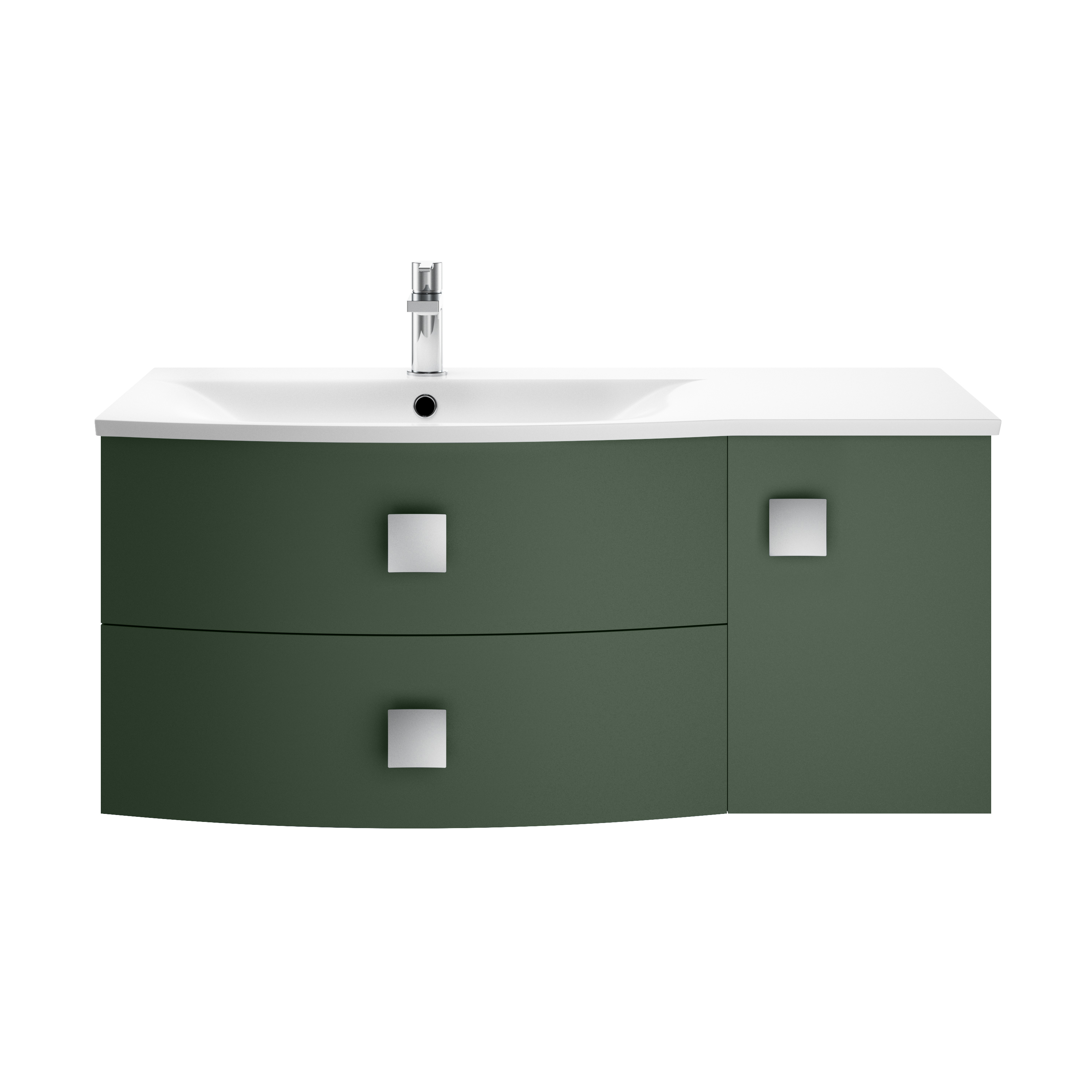 Hudson Reed Sarenna Hunter Green 1000mm Vanity Unit and Basin Left Hand SAR802L