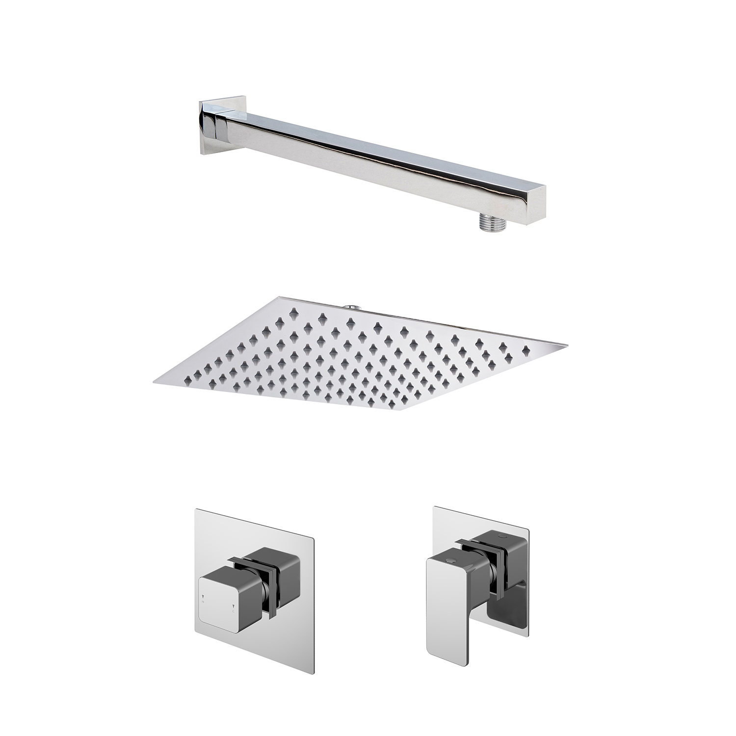 Nuie Windon Chrome 1 Outlet Shower Bundle SBS125ST1