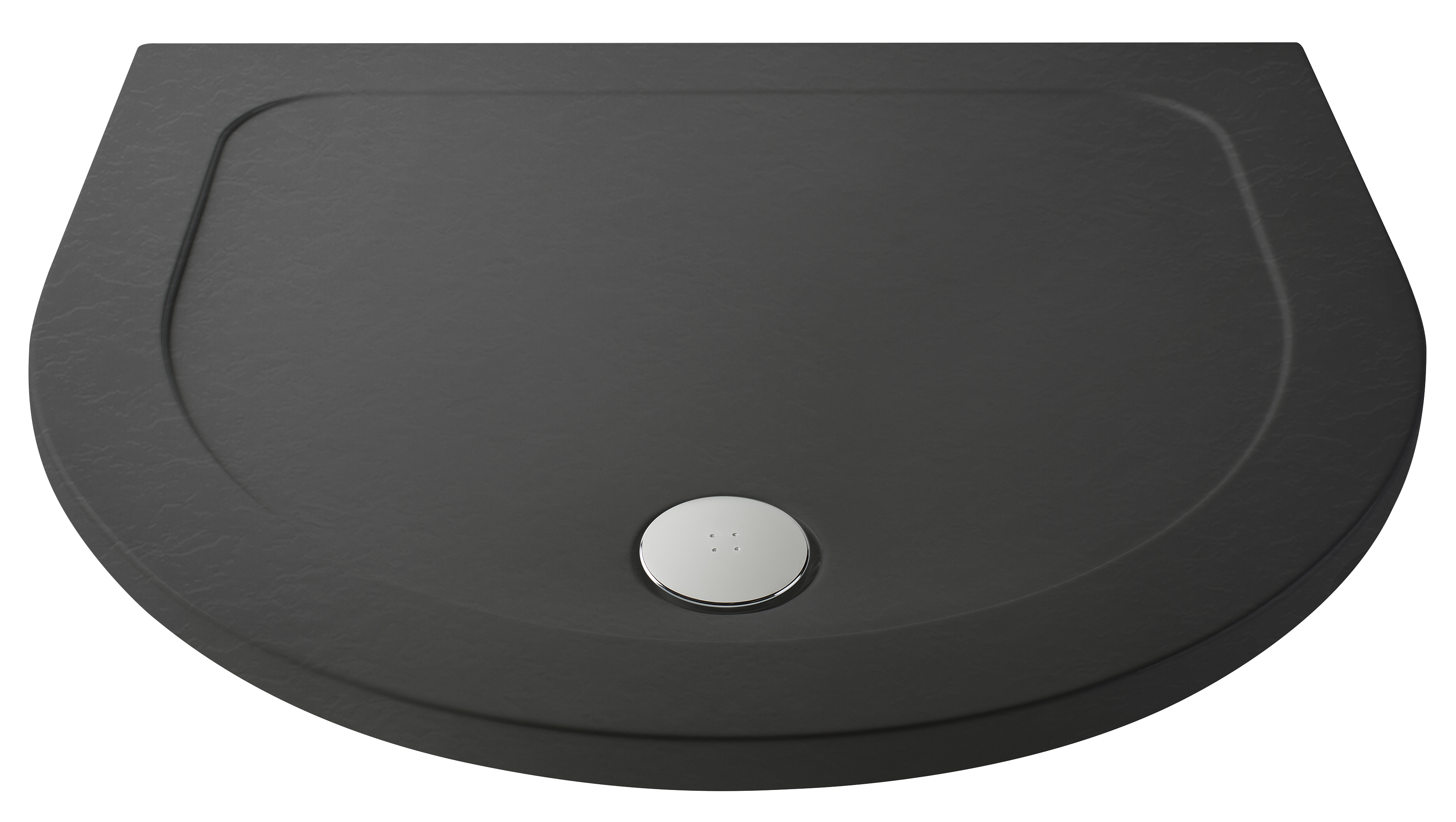 Hudson Reed Nuie D Shape Tray Grey Slate Shaped Shower 1050mm TR71095