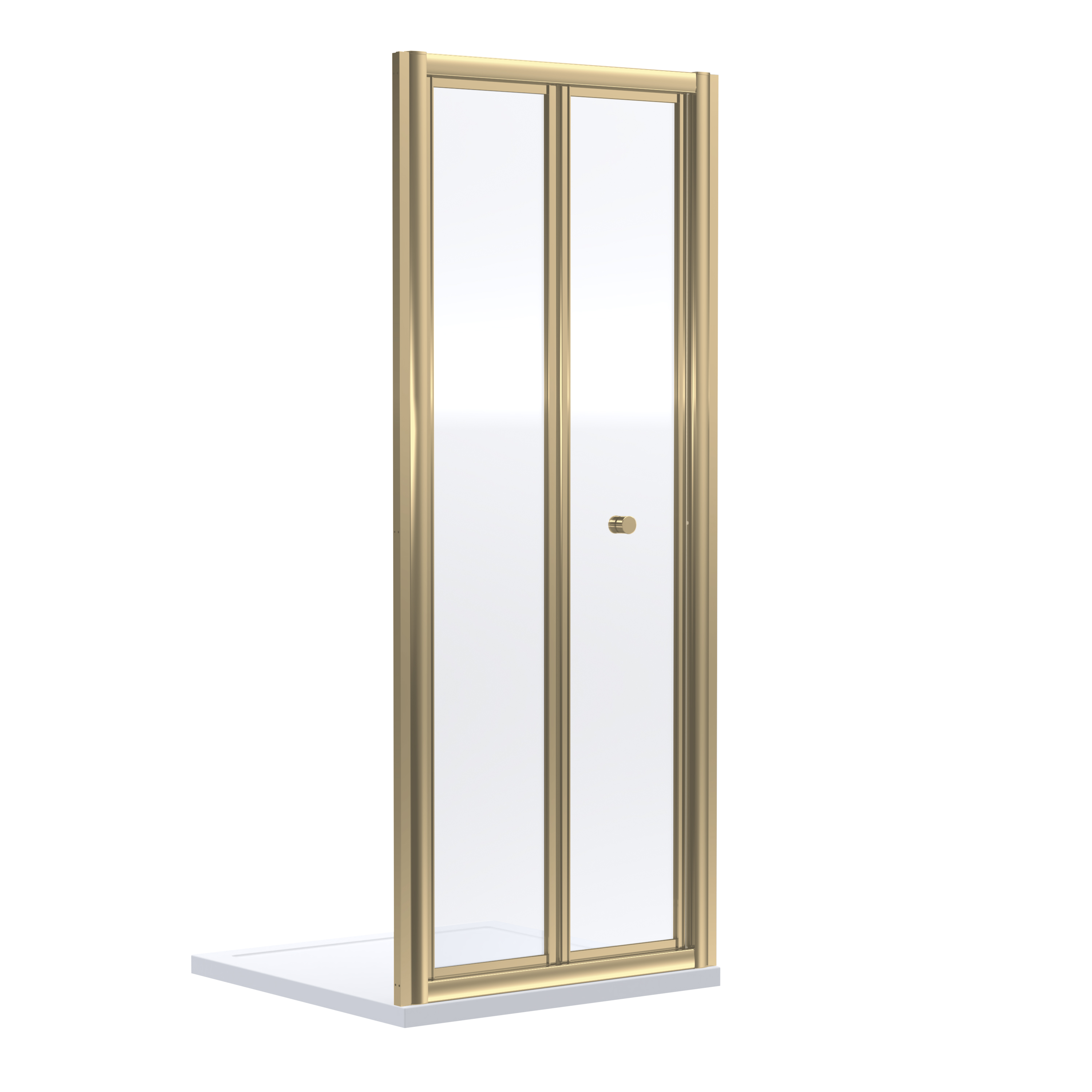 Nuie Rene Brushed Brass 1900 x 800mm Bi fold Shower Door SMBD8BB E6