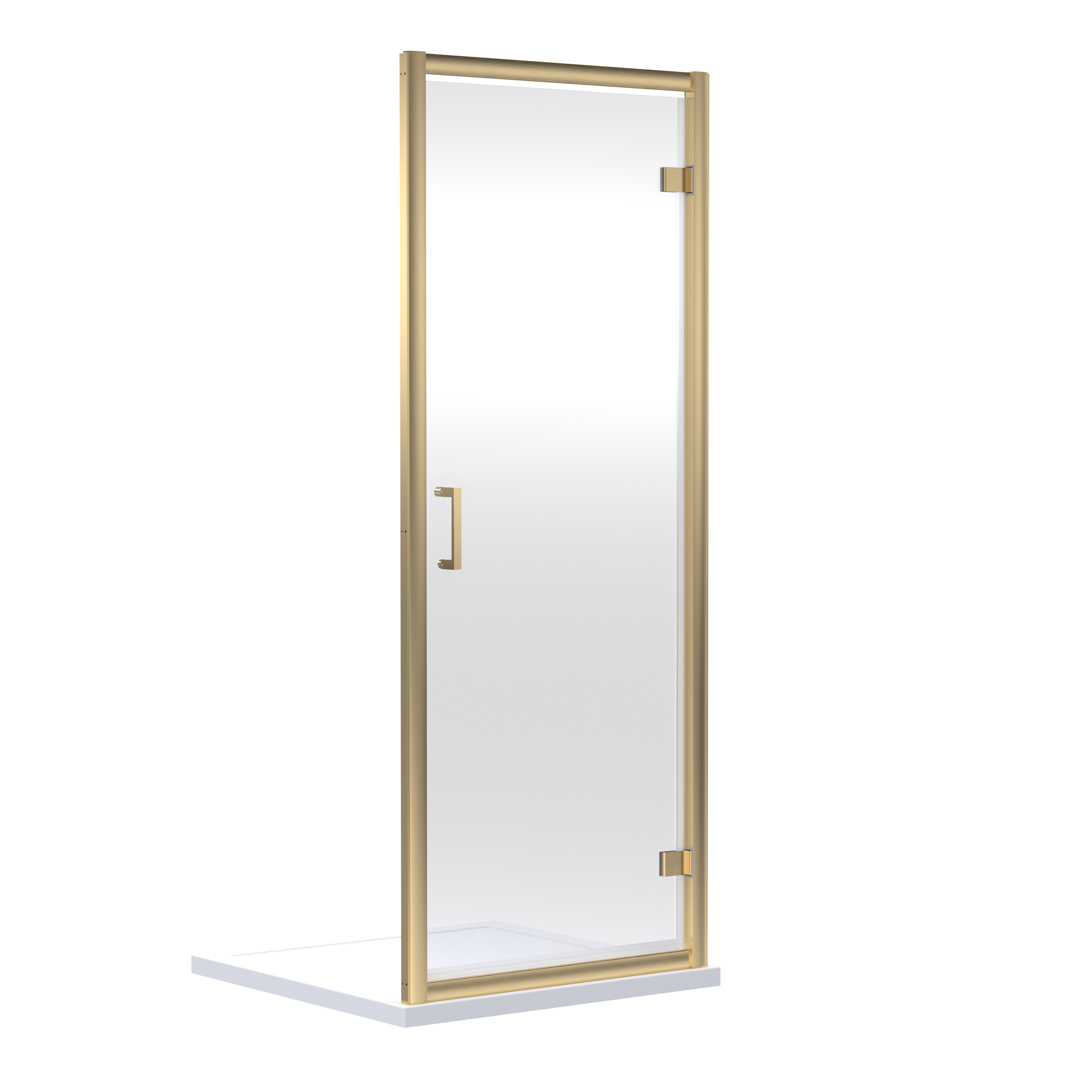 Nuie Rene Brushed Brass 1900 x 900mm Hinged Shower Door SMHD90BB E6