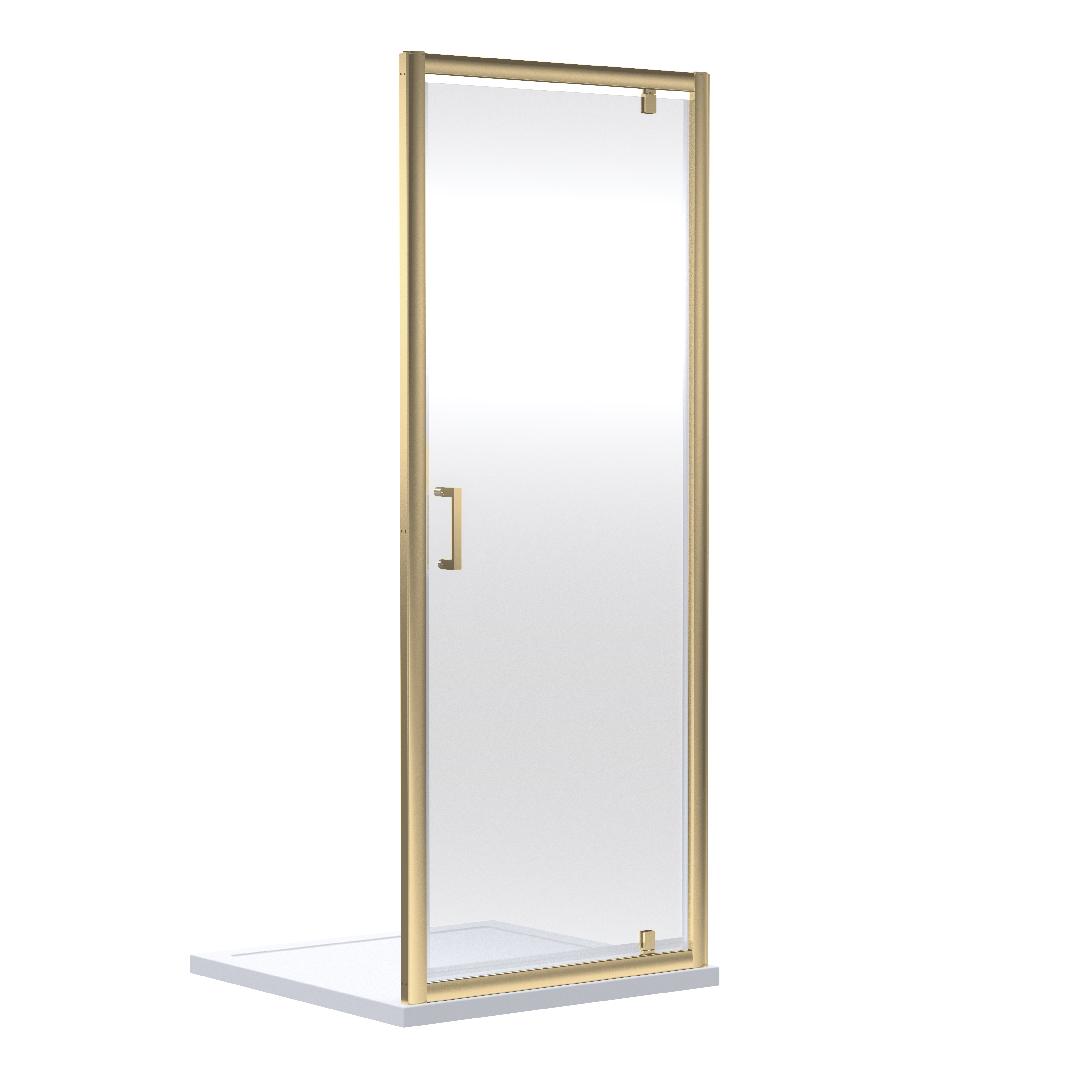 Nuie Rene Brushed Brass 1900 x 800mm Pivot Shower Door SMPD80BB E6