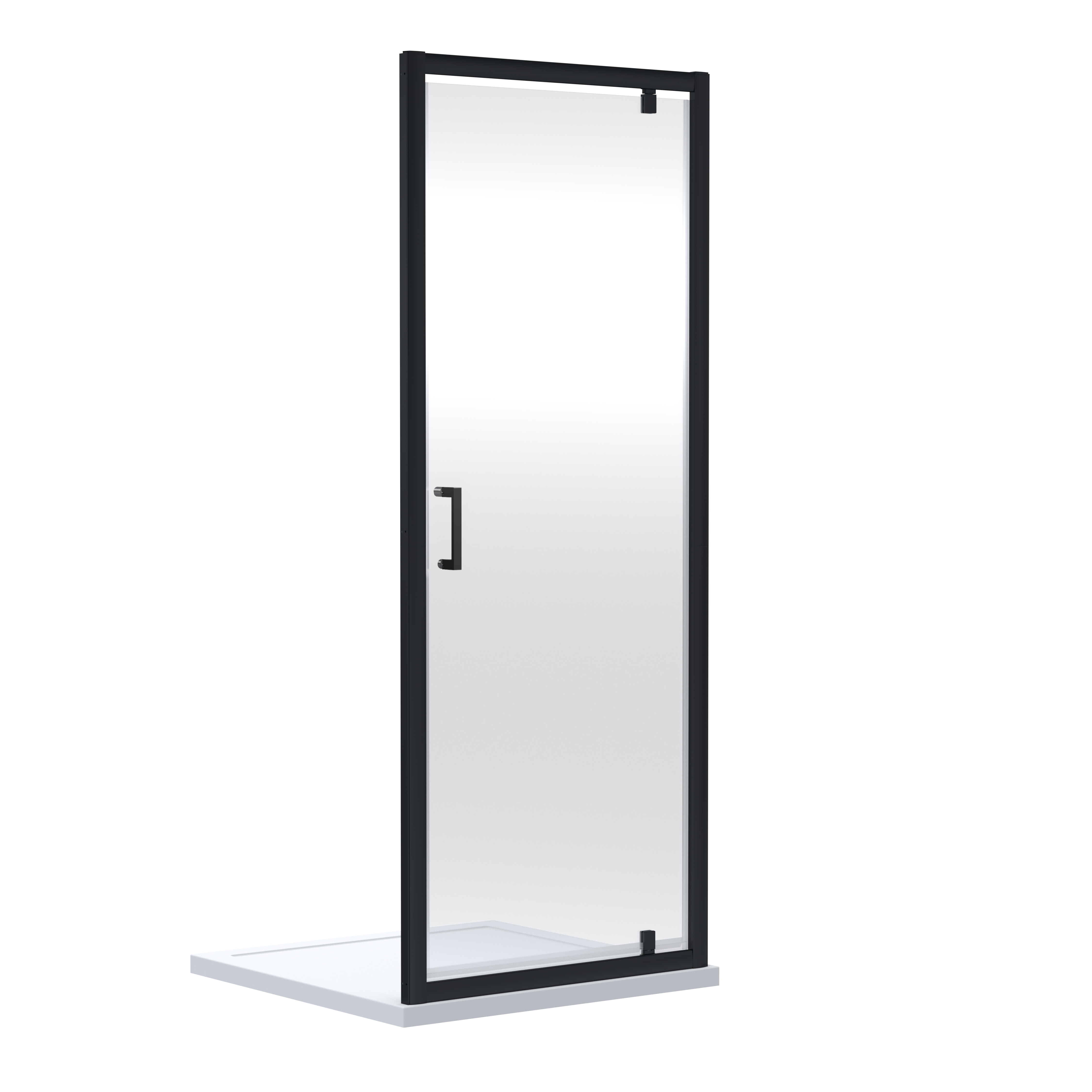 Nuie Rene Matt Black 1900 x 800mm Pivot Shower Door SMPD80BP E6