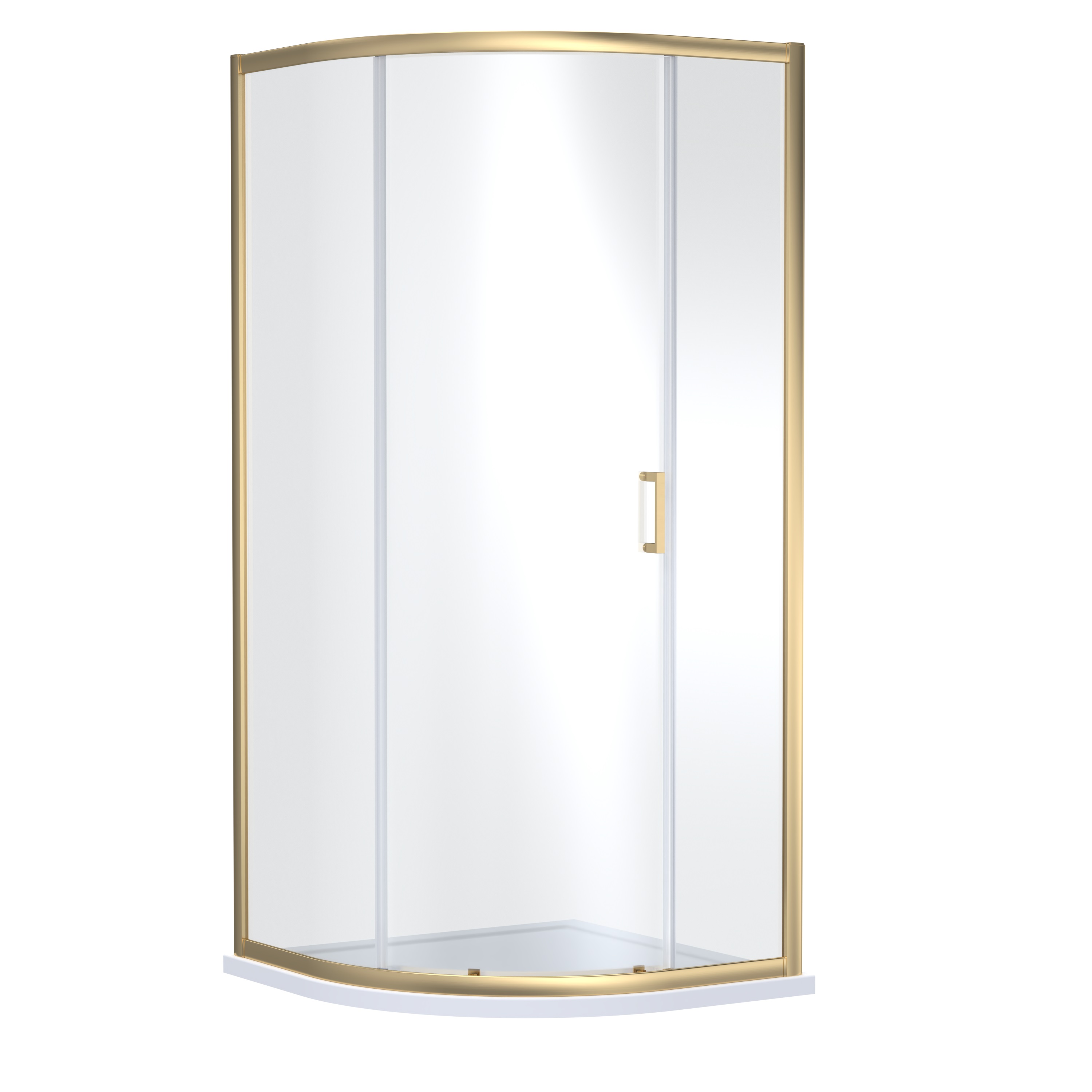 Nuie Rene Brushed Brass 1900mm x 900mm Single Entry Quadrant Enclosure SMQ9E1BB E6