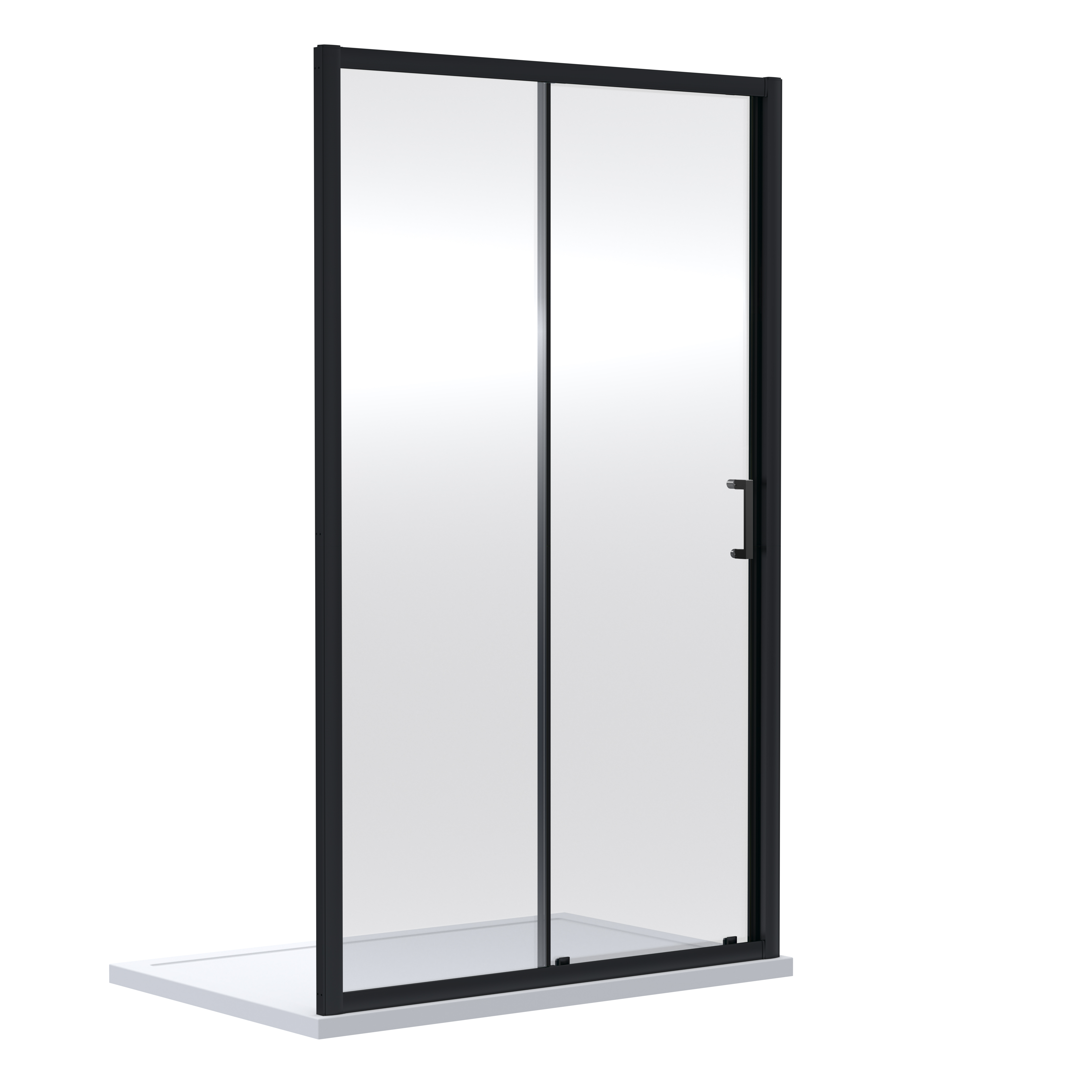 Nuie Rene Matt Black 1900 x 1100mm Sliding Shower Door SMSL11BP E6