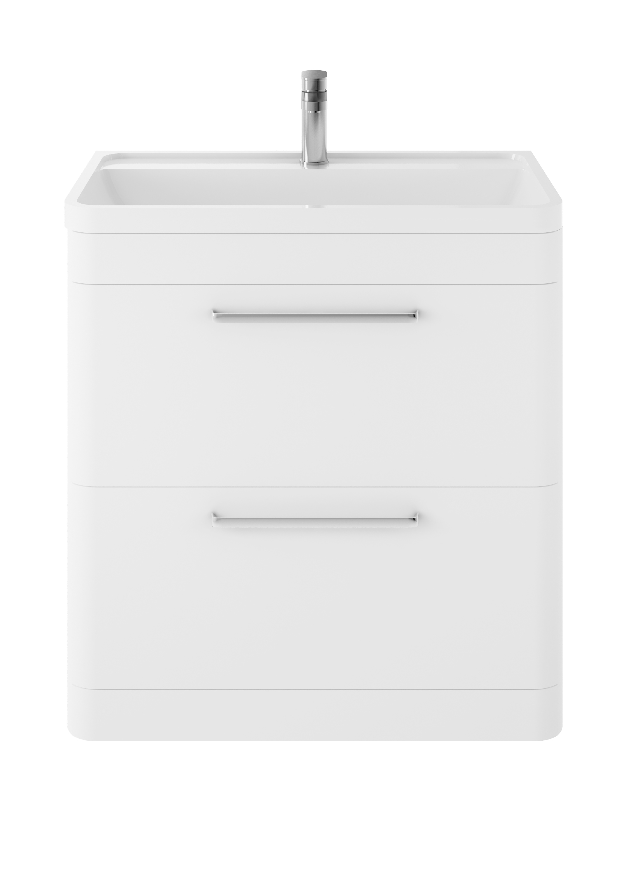 Hudson Reed Solar Pure White Floor Standing 800mm Vanity Unit and Polymarble Basin SOL103