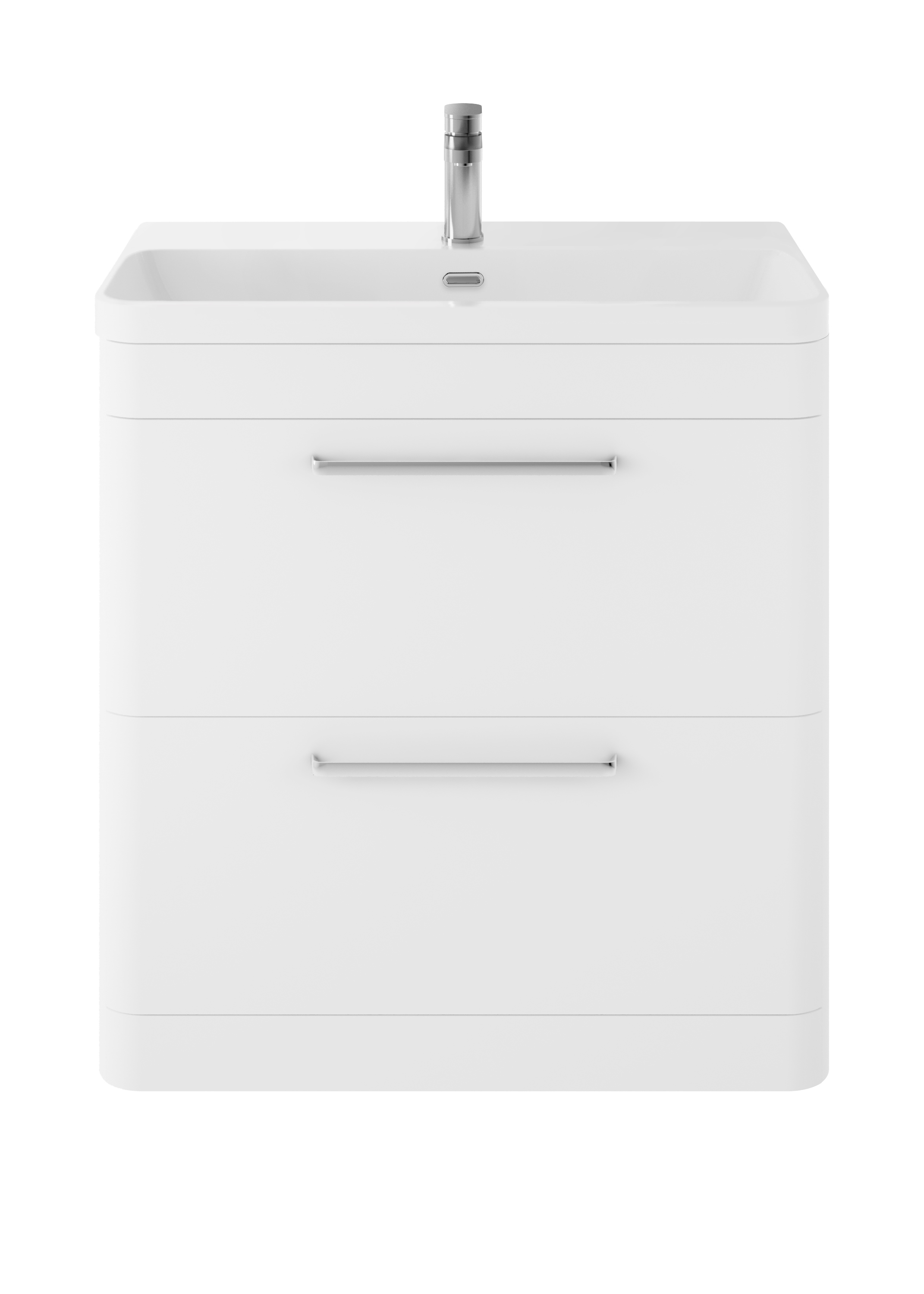 Hudson Reed Solar Pure White Floor Standing 800mm Vanity Unit and Thin Edge Ceramic Basin SOL103B