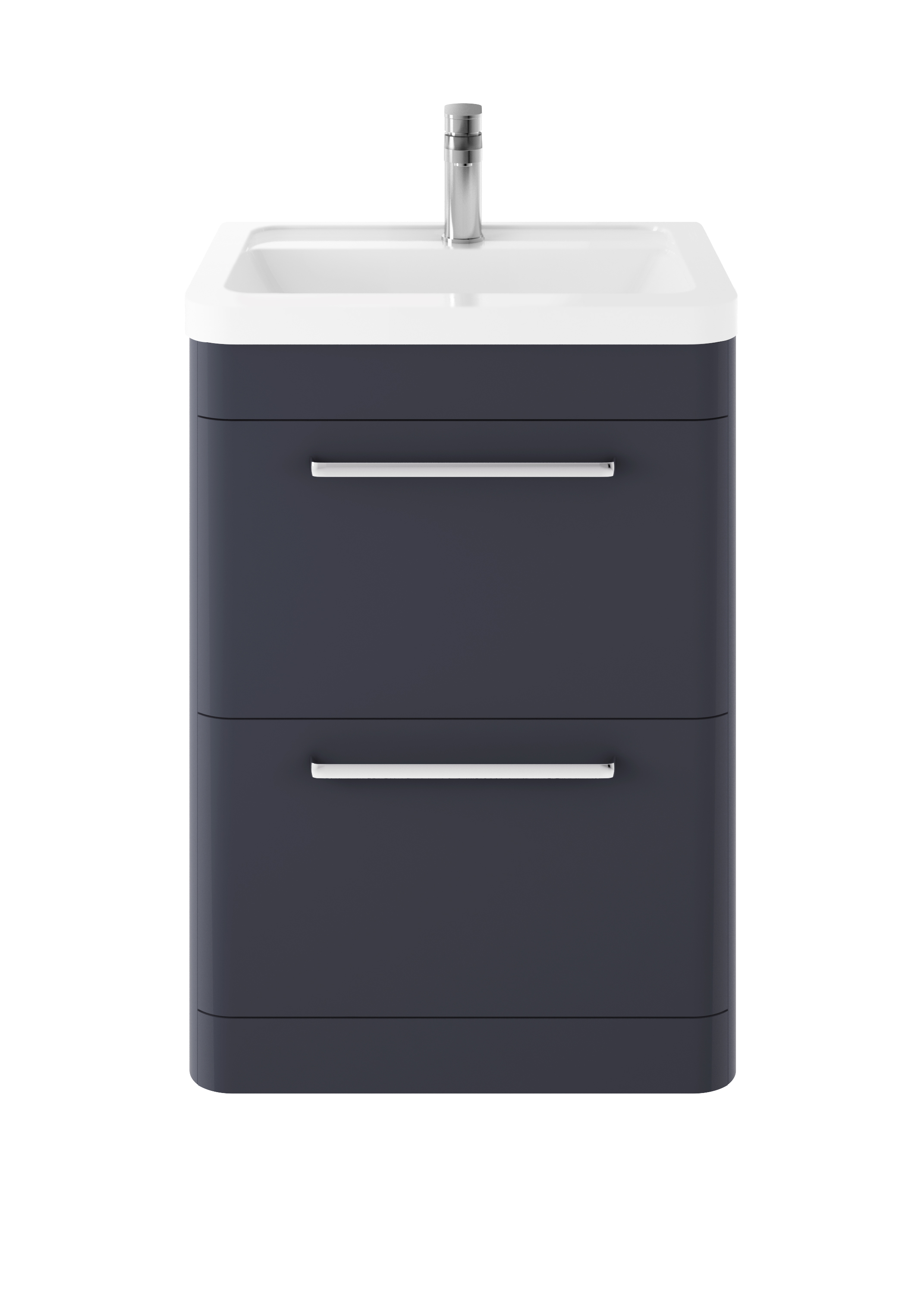Hudson Reed Solar Indigo Blue Floor Standing 600mm Vanity Unit and Ceramic Basin SOL301A