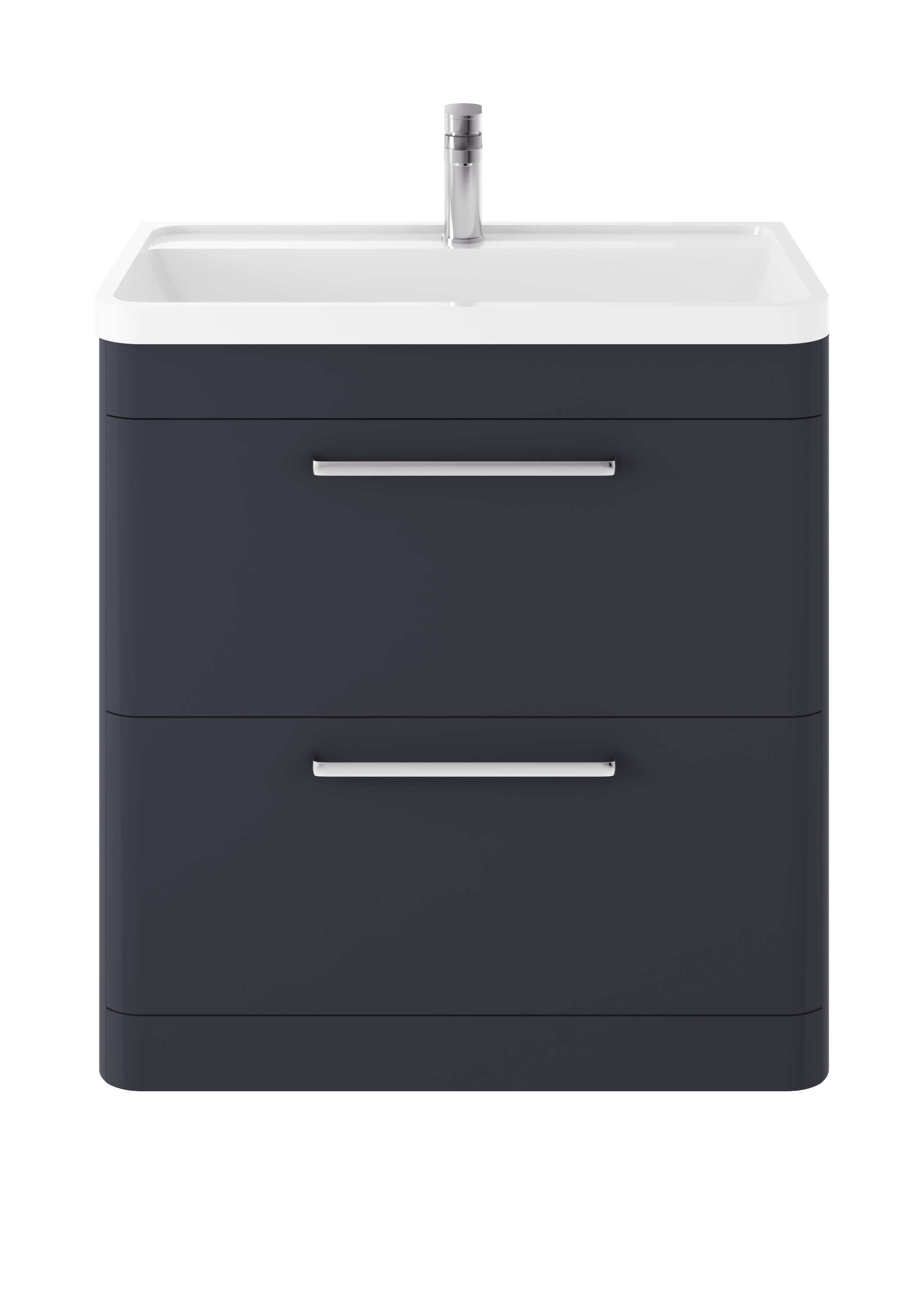 Hudson Reed Solar Indigo Blue Floor Standing 800mm Vanity Unit and Polymarble Basin SOL303