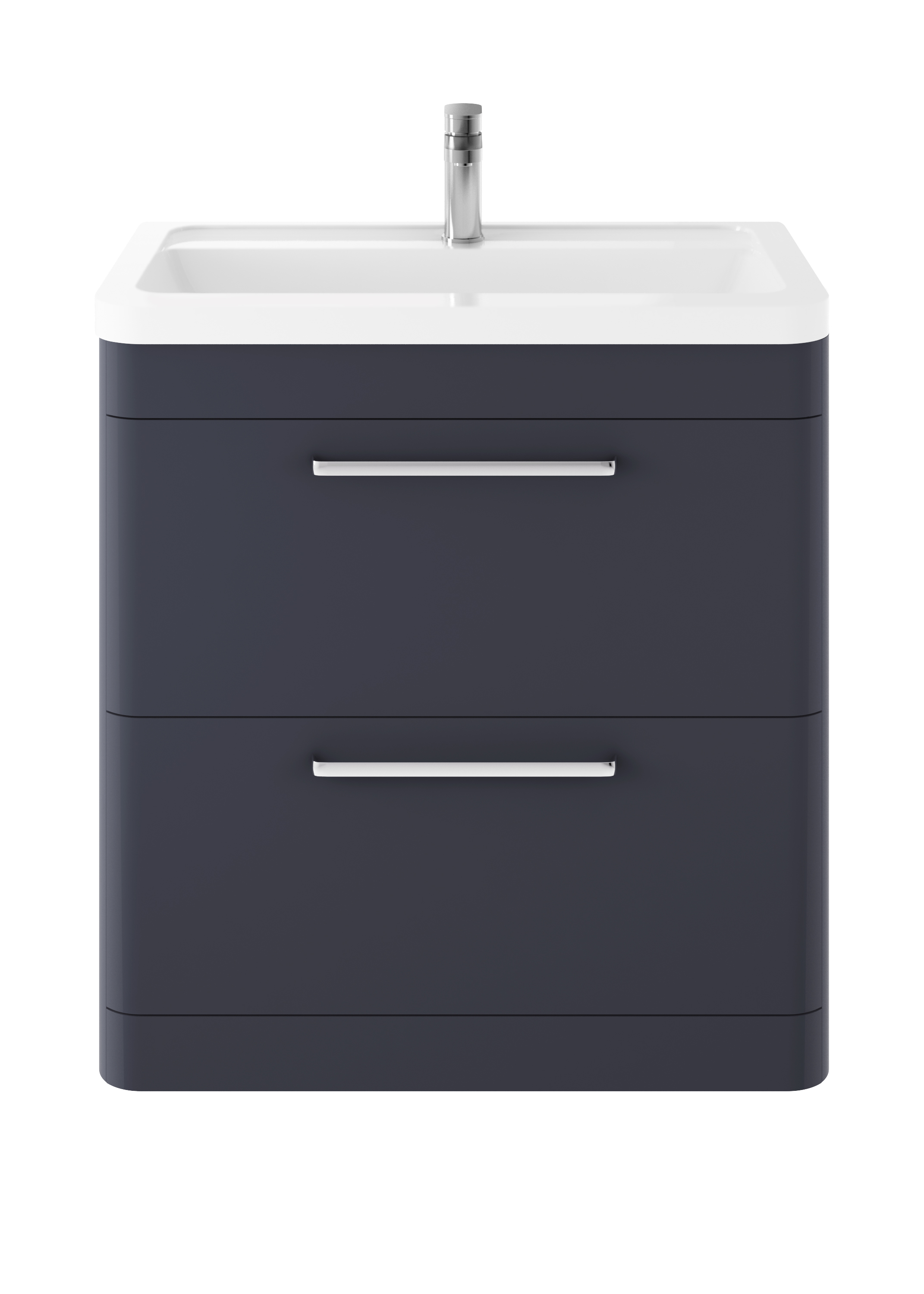 Hudson Reed Solar Indigo Blue Floor Standing 800mm Vanity Unit and Ceramic Basin SOL303A