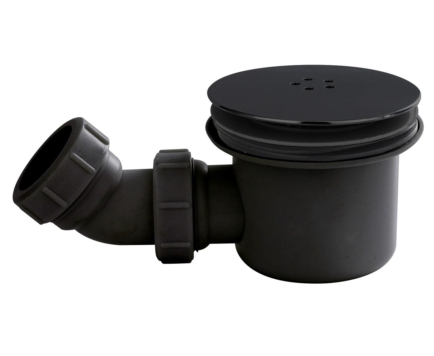 Hudson Reed Nuie Shower Tray Waste Matt Black Fast Flow STW002