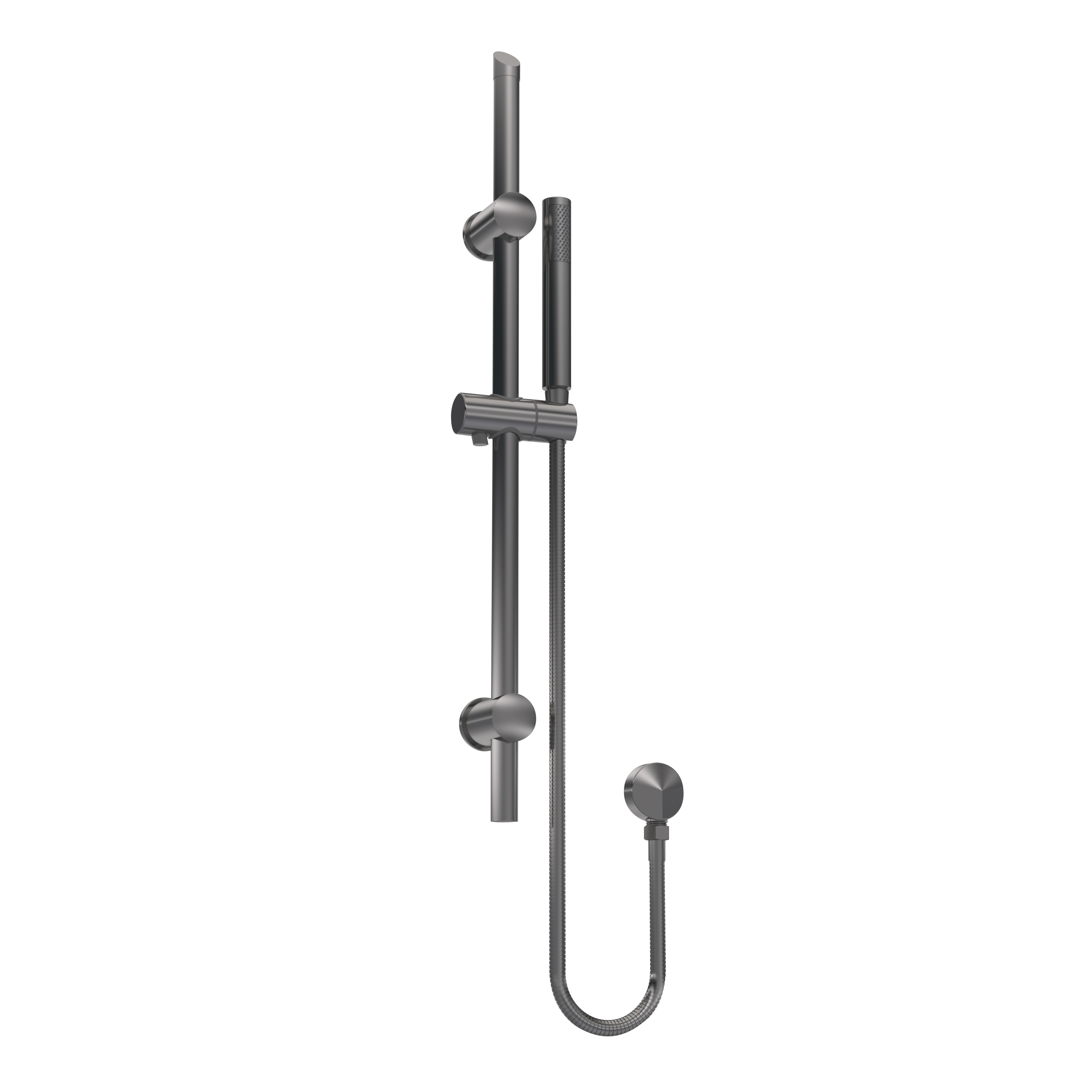 Nuie Brushed Pewter Round Slider Rail Kit with Elbow STY742