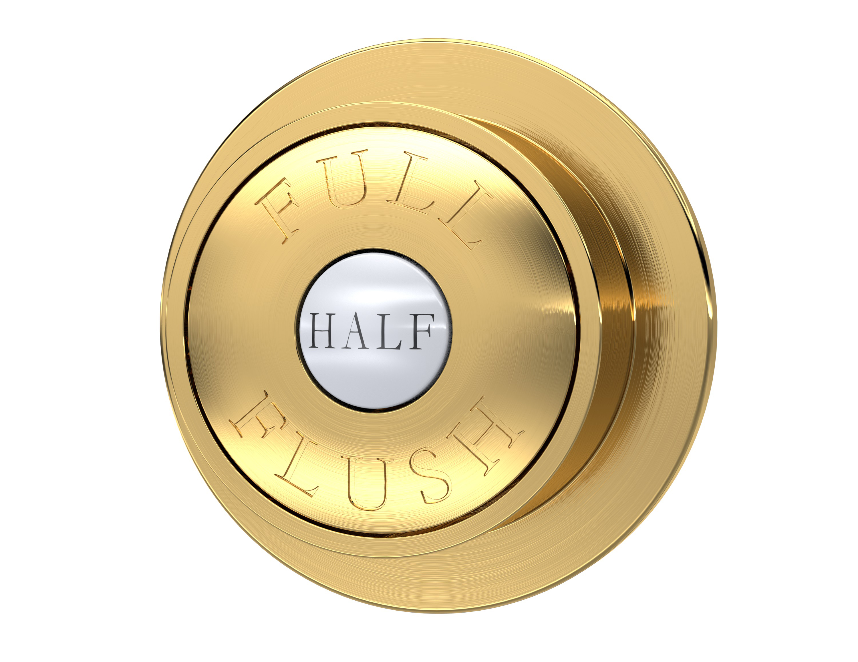 Hudson Reed Nuie Brushed Brass Dual Flush Button TDPB03