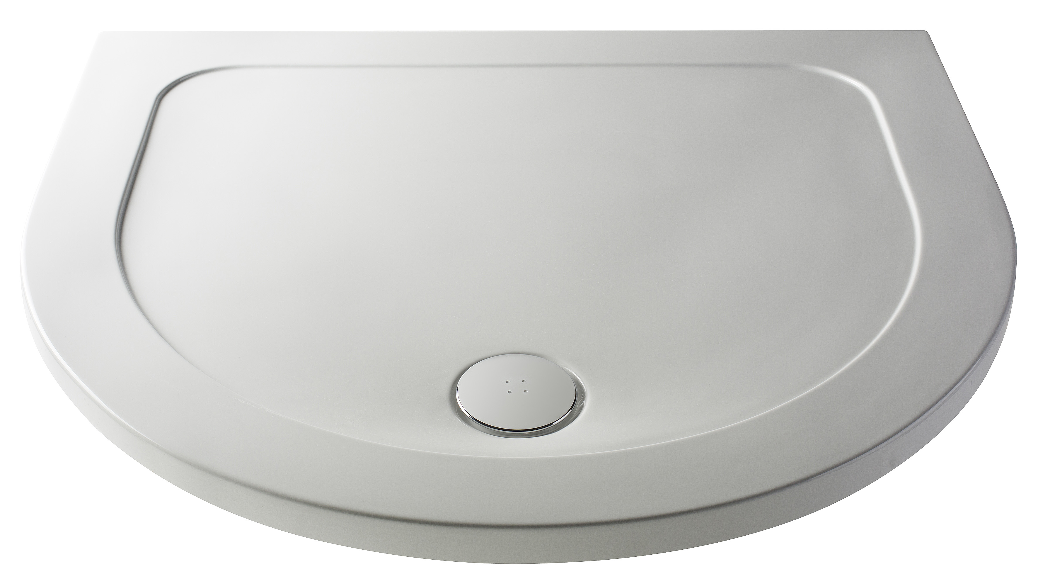 Hudson Reed Nuie D Shape Tray White Shower 1050mm NTP095