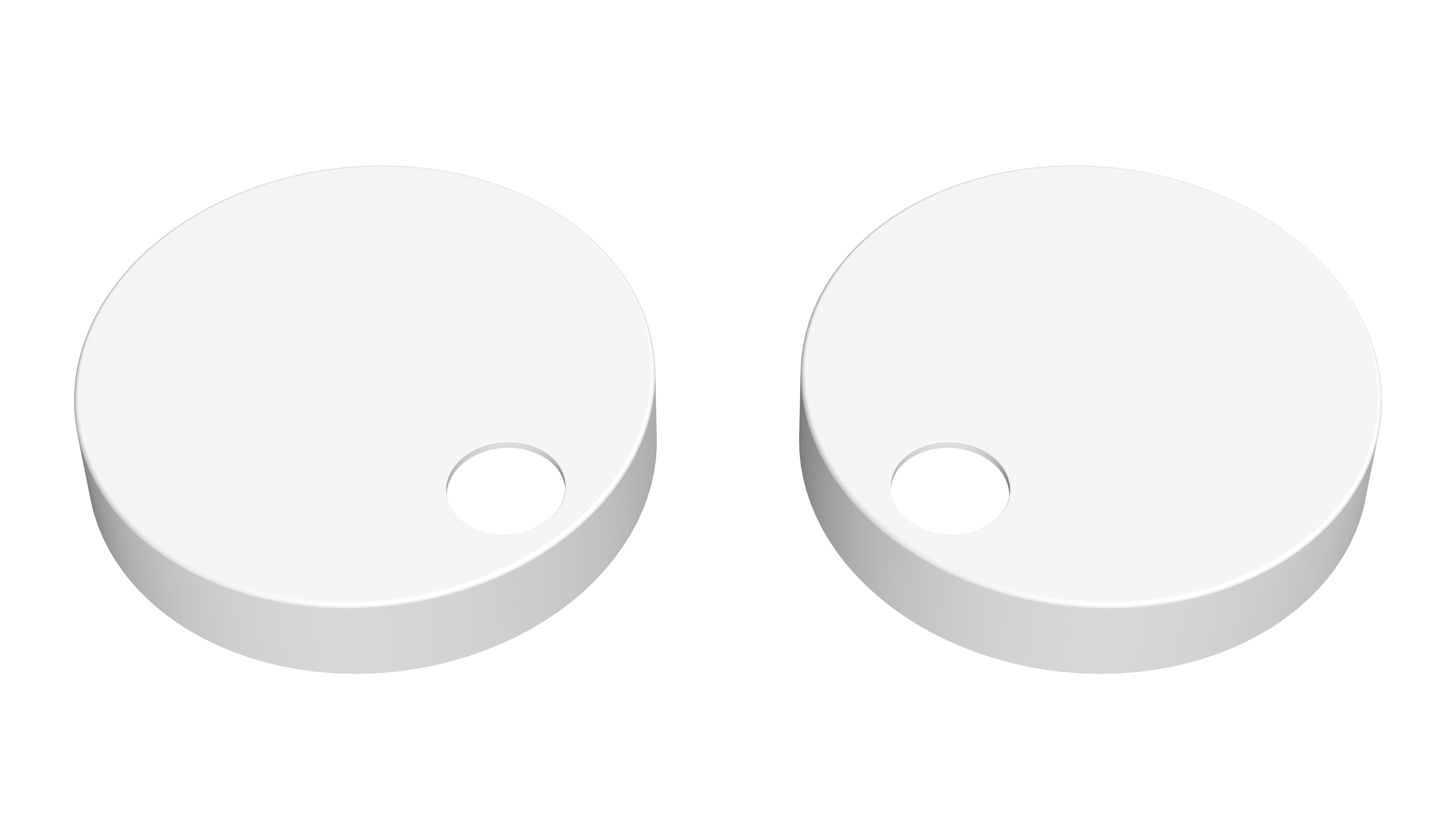 Hudson Reed Nuie Matt White Toilet Seat Cover Caps TSC102