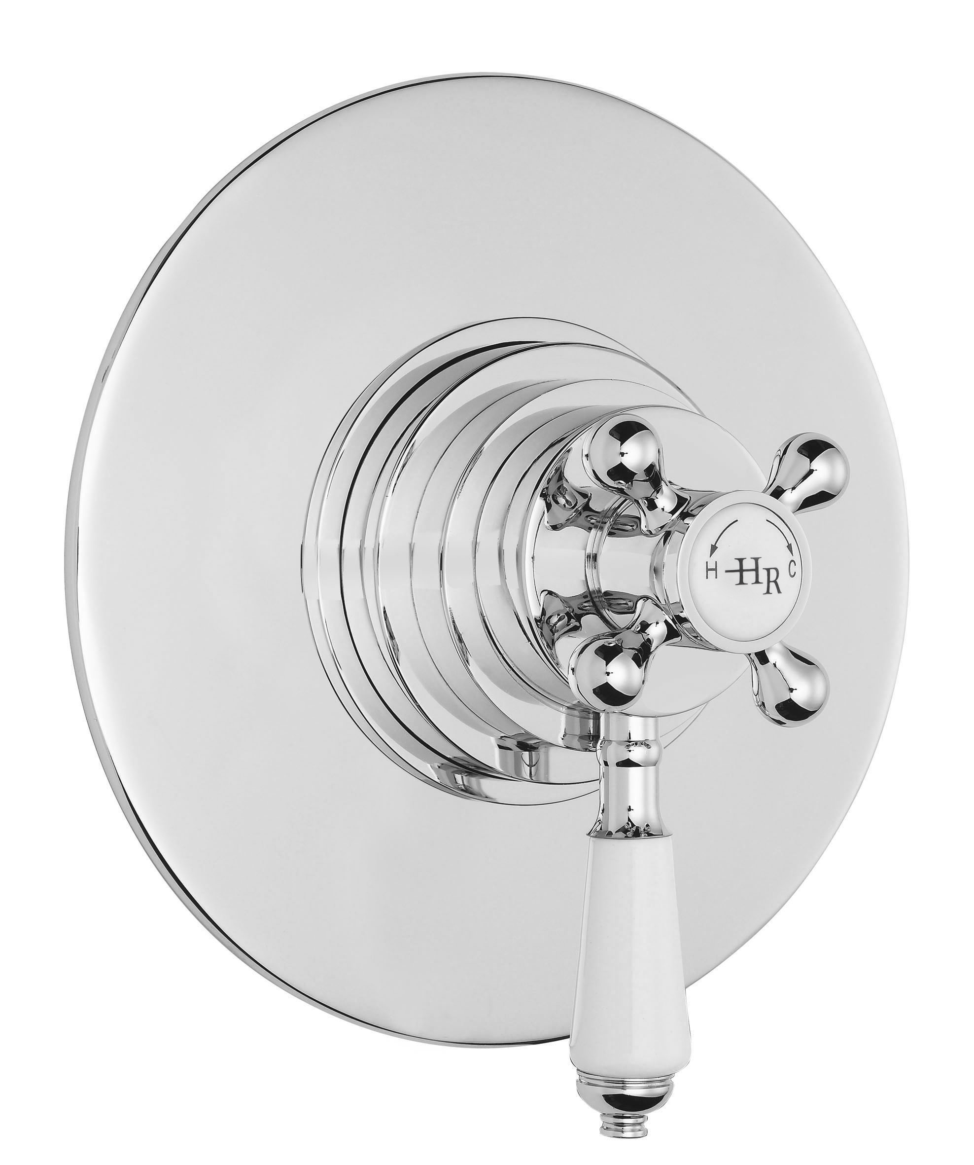 Hudson Reed Topaz Chrome 1 Outlet Concealed Dual Shower Valve TSVT006