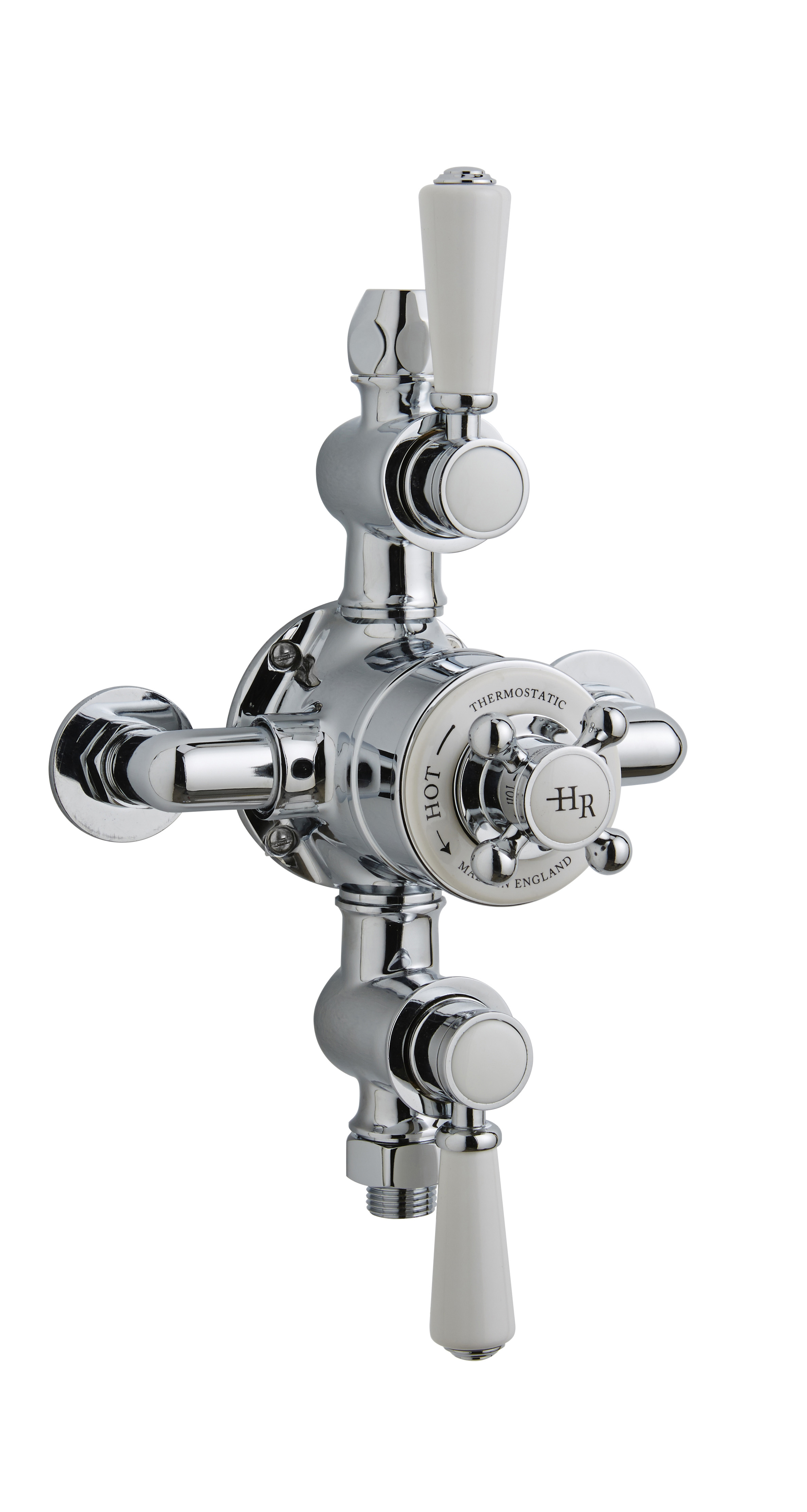 Hudson Reed Topaz Chrome 2 Outlet Triple Thermostatic Shower Valve TSVT102