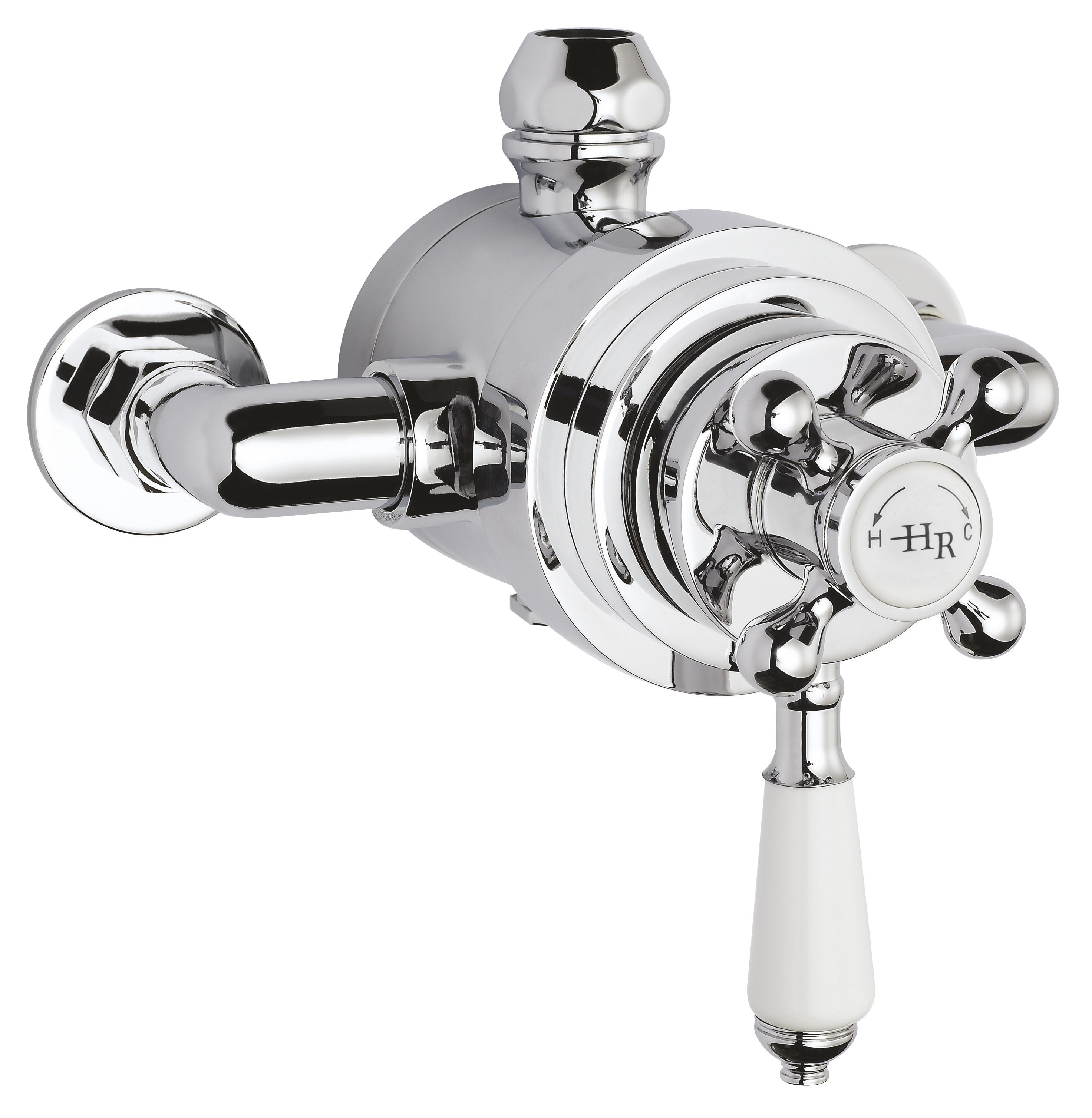 Hudson Reed Topaz Chrome 1 Outlet Exposed Dual Shower Valve TSVT104