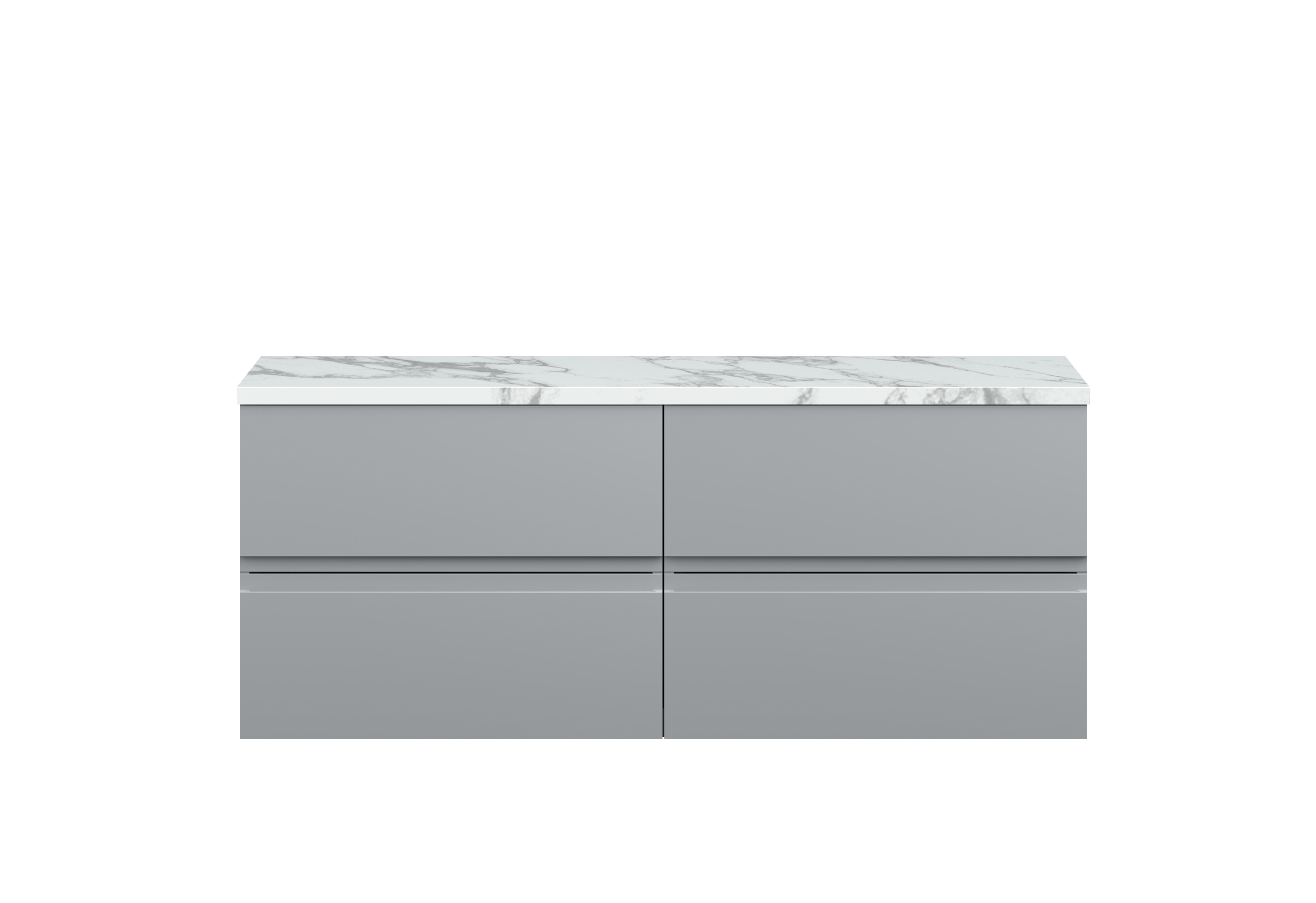 Hudson Reed Urban Satin Grey 1200mm Wall Hung 4 Vanity Unit and Laminate Worktop URB204LCM2