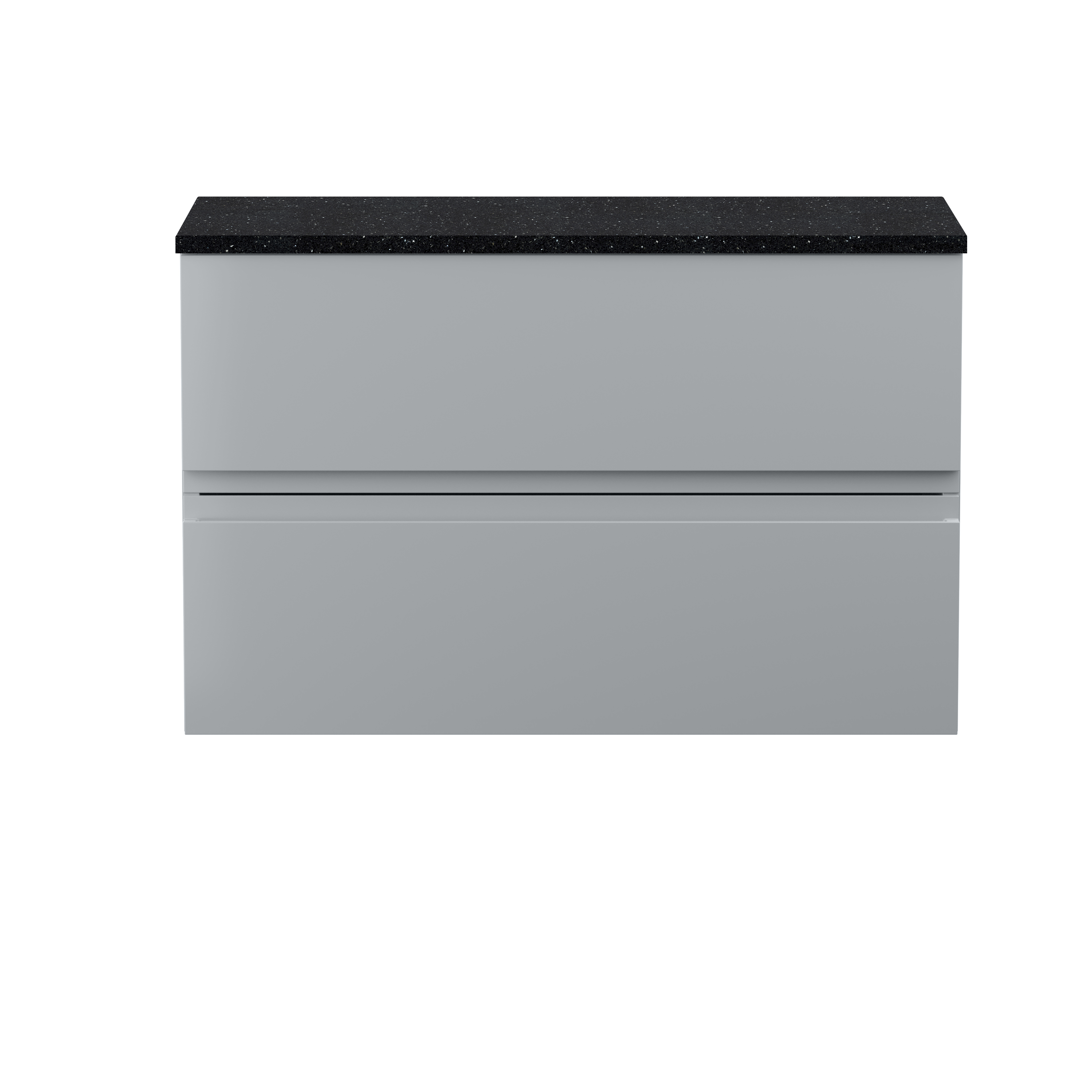 Hudson Reed Urban Satin Grey 800mm Wall Hung 2 Drawer Vanity Unit and Laminate Worktop URB206LSB