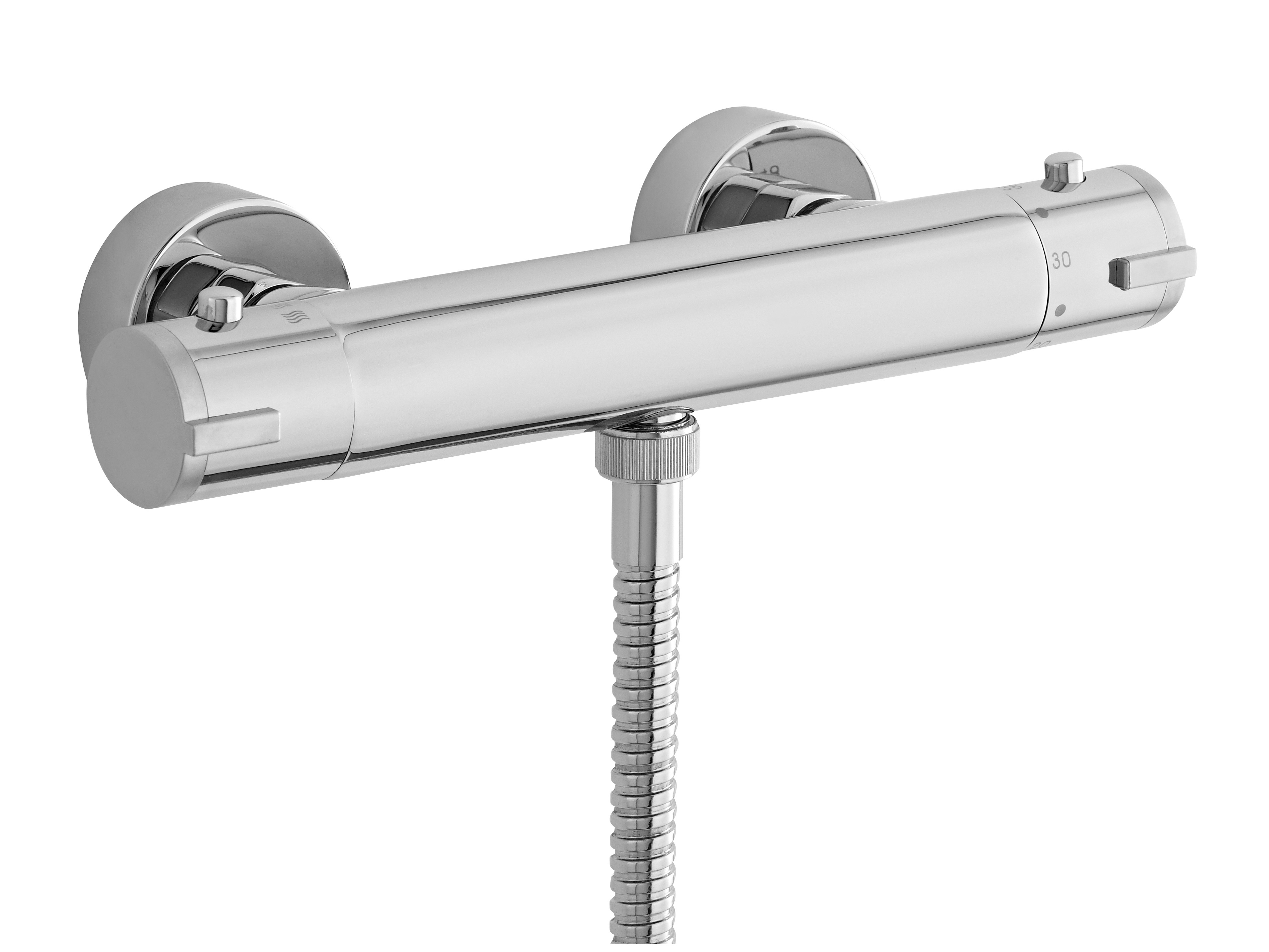 Nuie Chrome Minimalist Thermostatic Bar Shower Valve VBS009