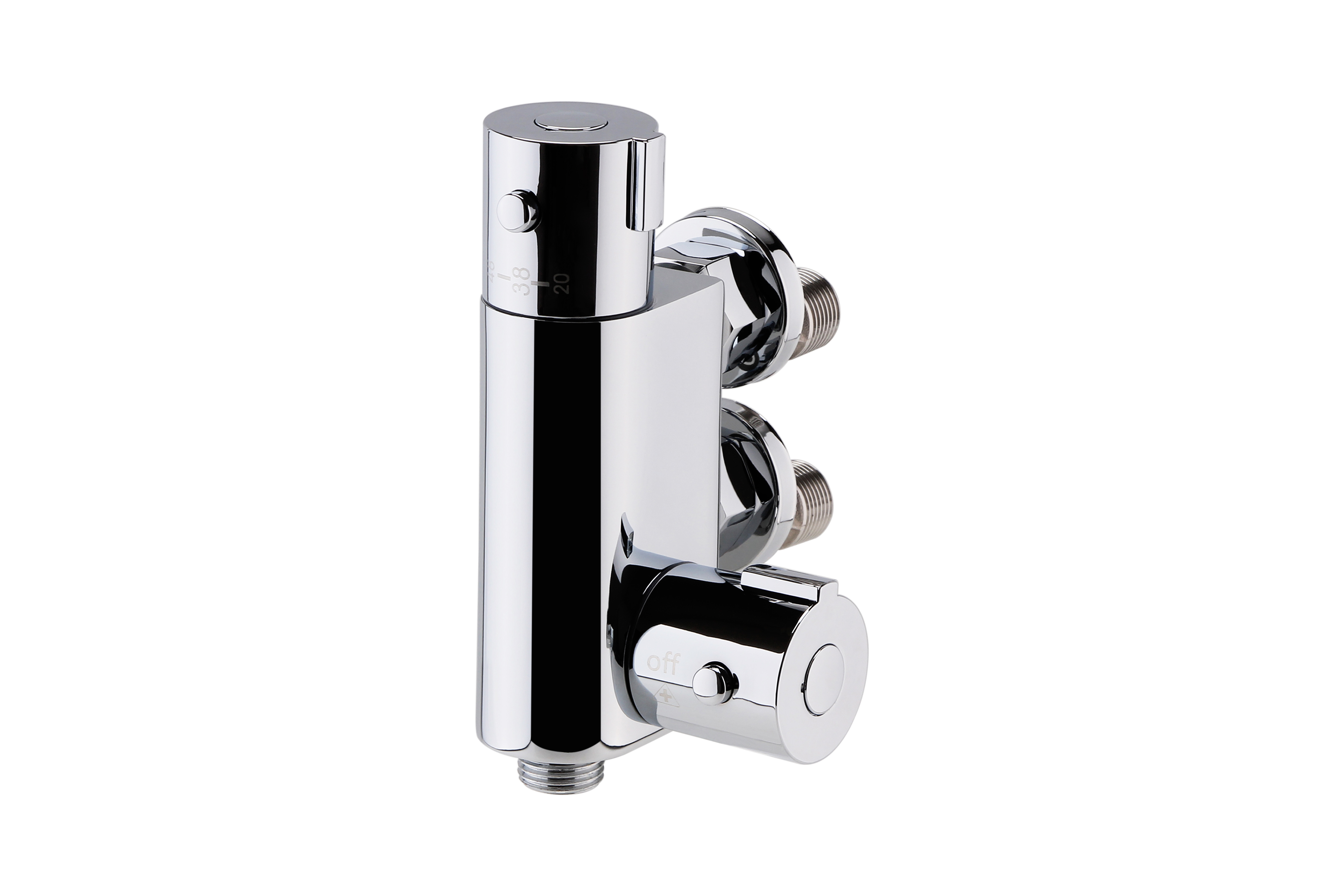 Nuie Chrome Vertical Thermostatic Bar Shower Valve VBS023
