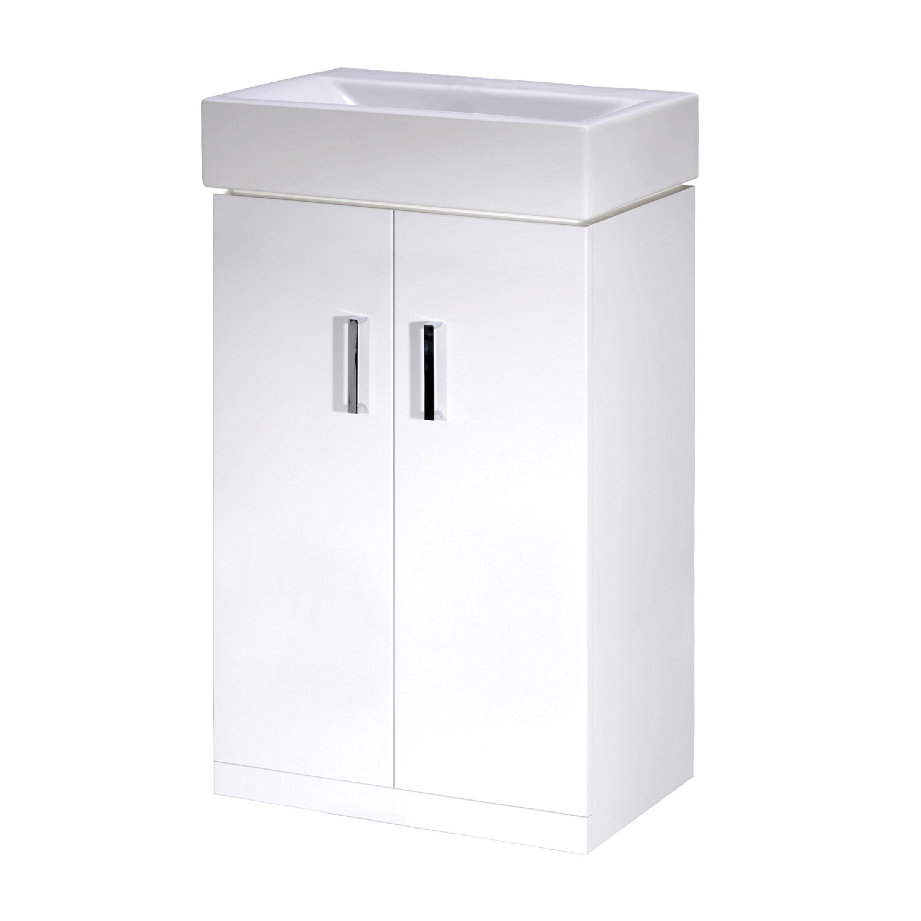 Nuie Mayford Gloss White 450mm Floor Standing Basin Unit VTFW450