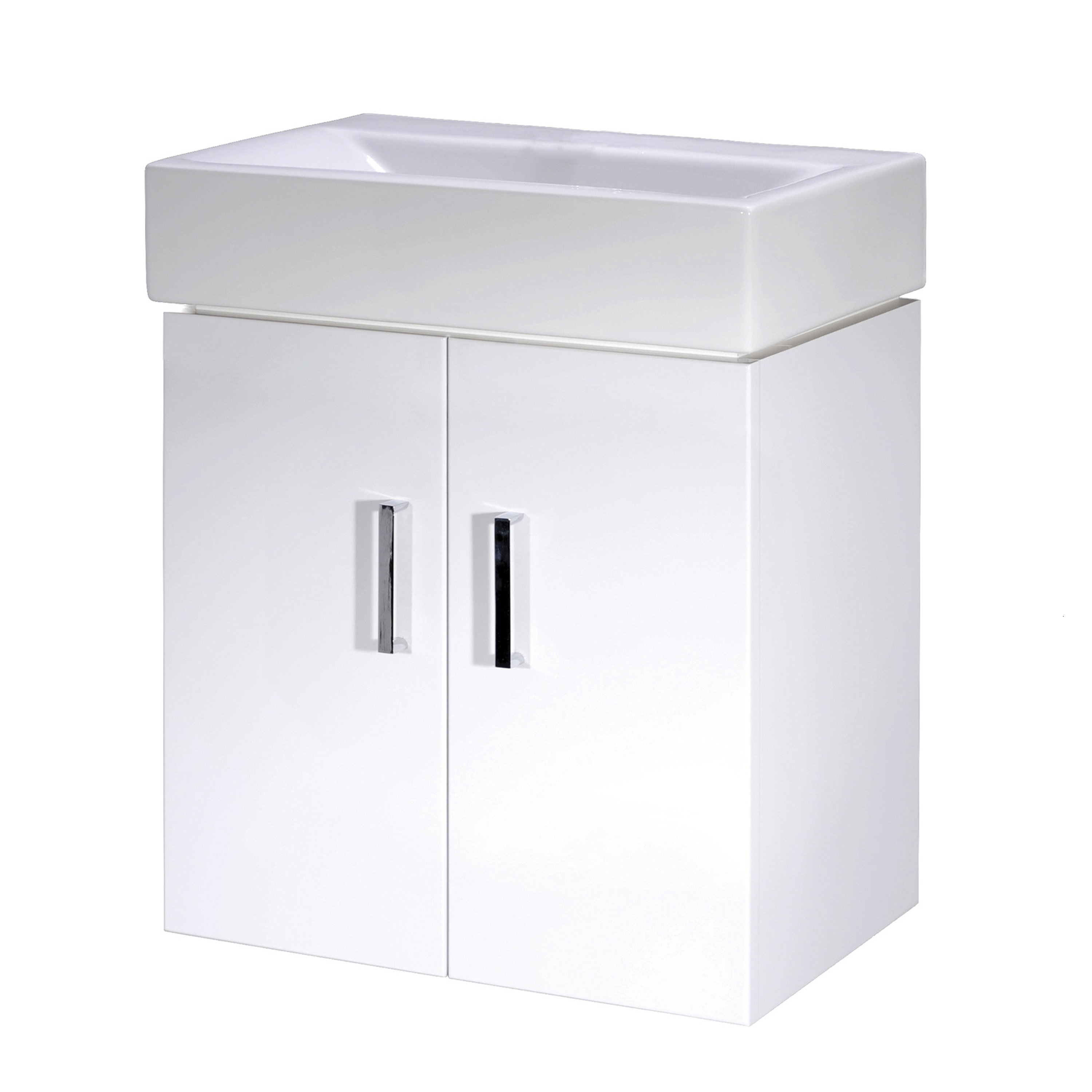 Nuie Mayford Gloss White 450mm Wall Hung Basin Unit VTWW450