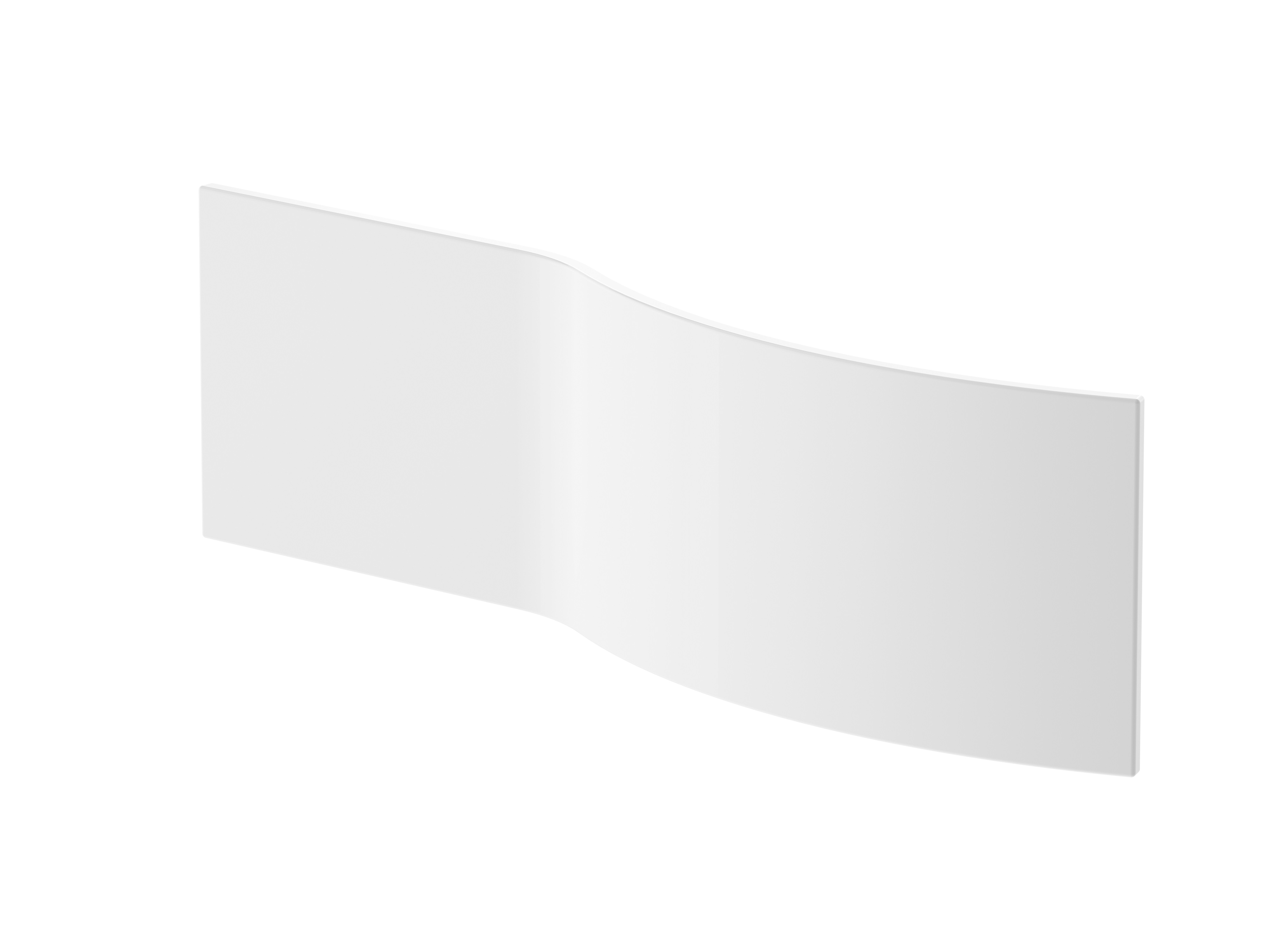 Nuie European White 1700 B Shaped Front Panel Cw Fixing Kit WBB200
