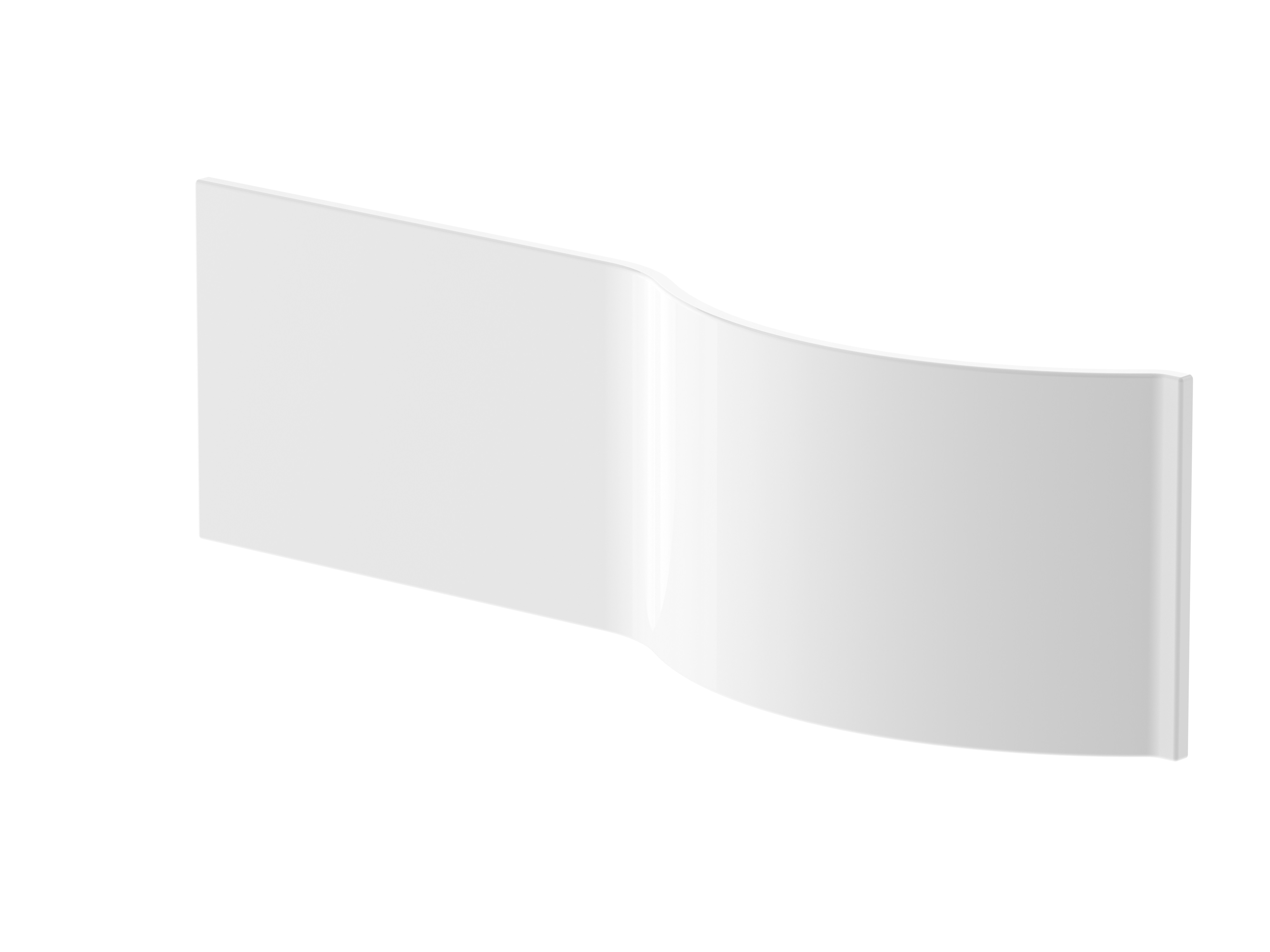 Nuie European White 1700mm P Shaped Front Panel WBP200