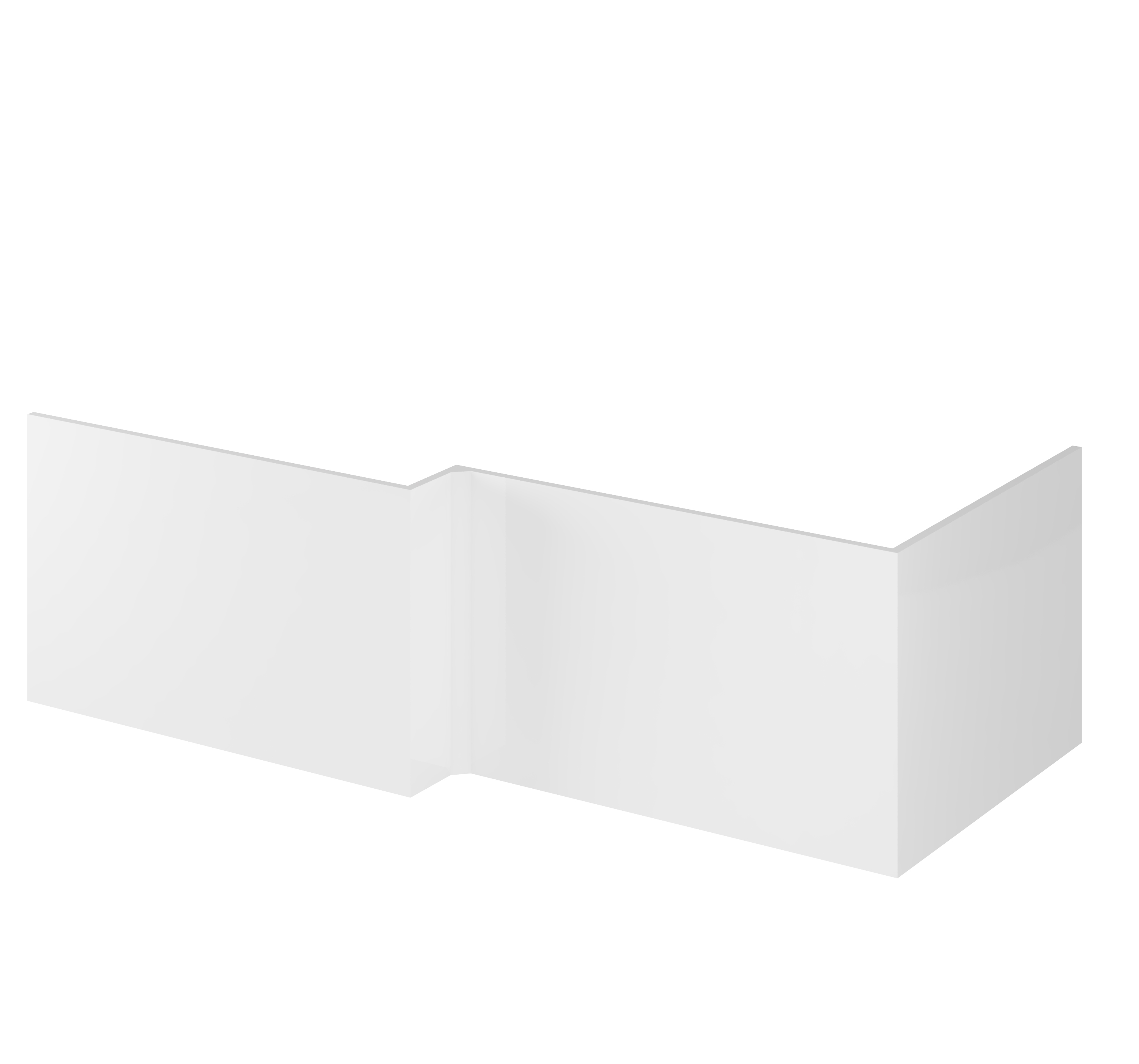 Hudson Reed Fusion Gloss White 700mm Shower Bath End Panel OFF179